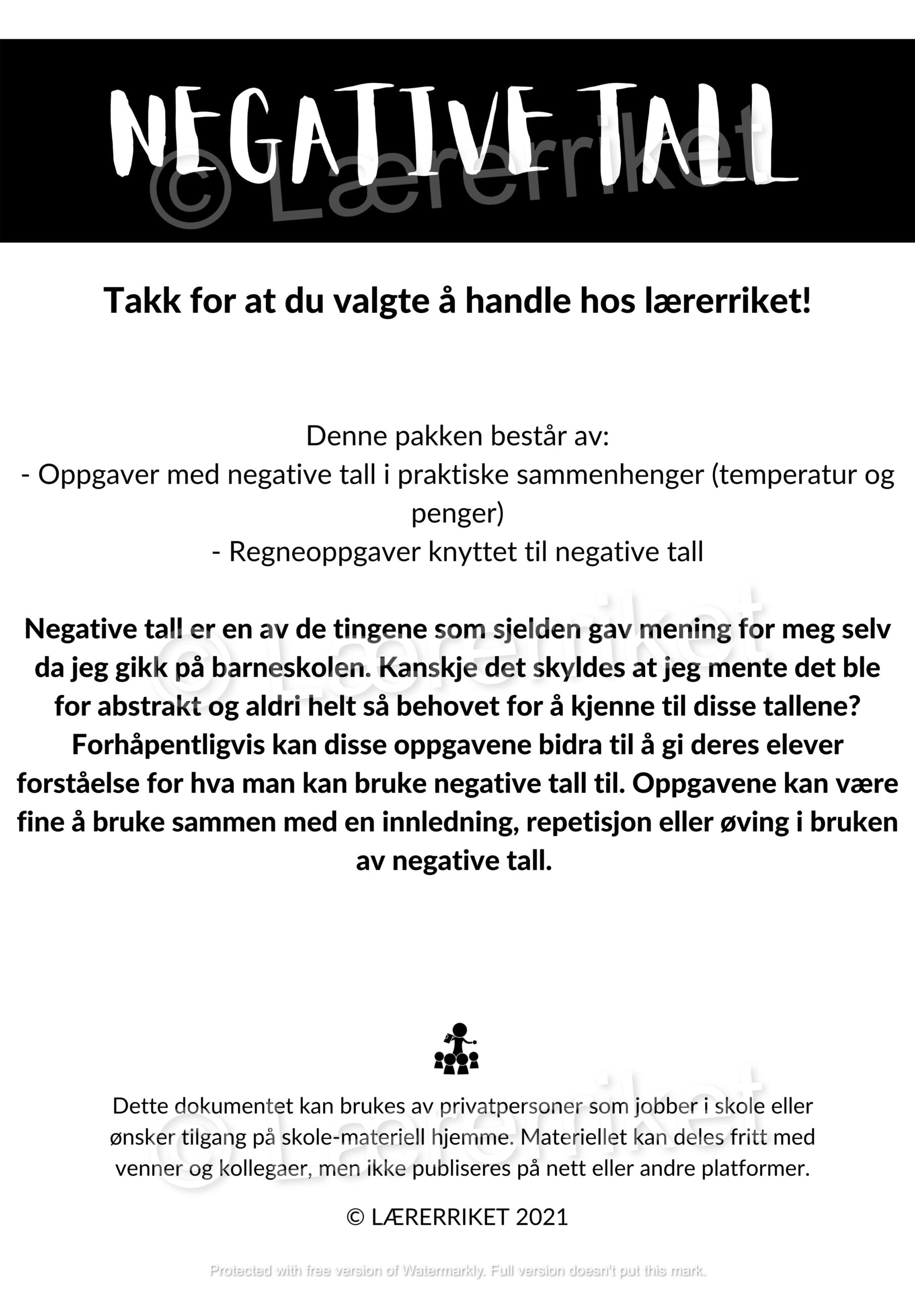 Negative tall