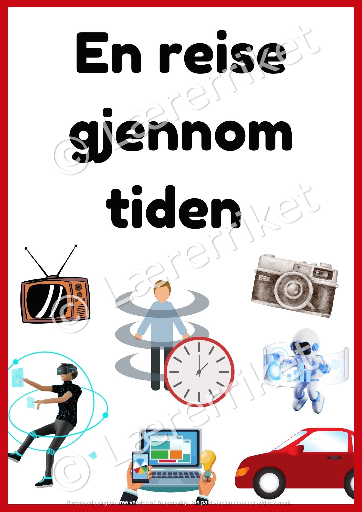 En reise gjennom tiden - forsideark