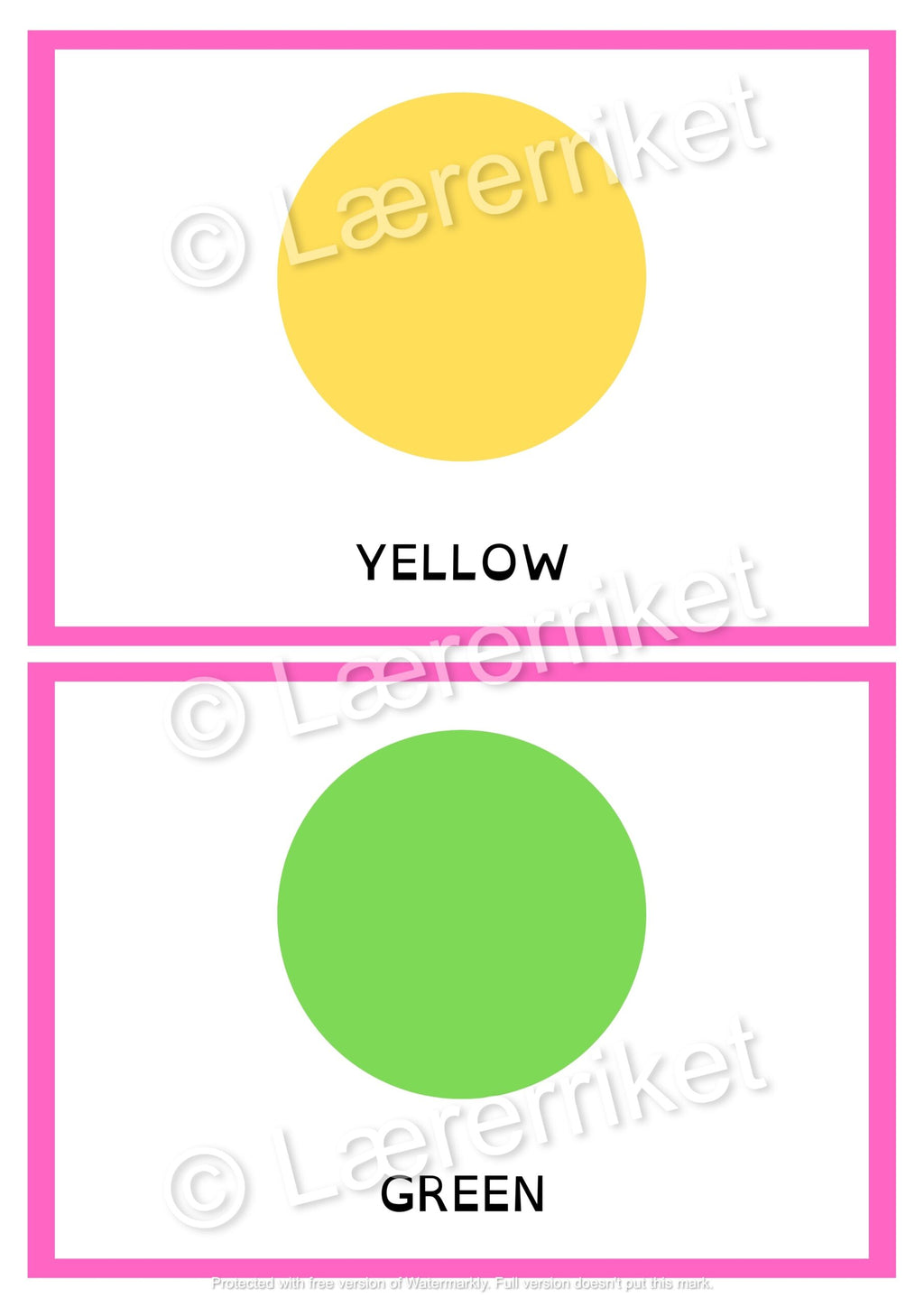 Flashcards - Numbers and colors