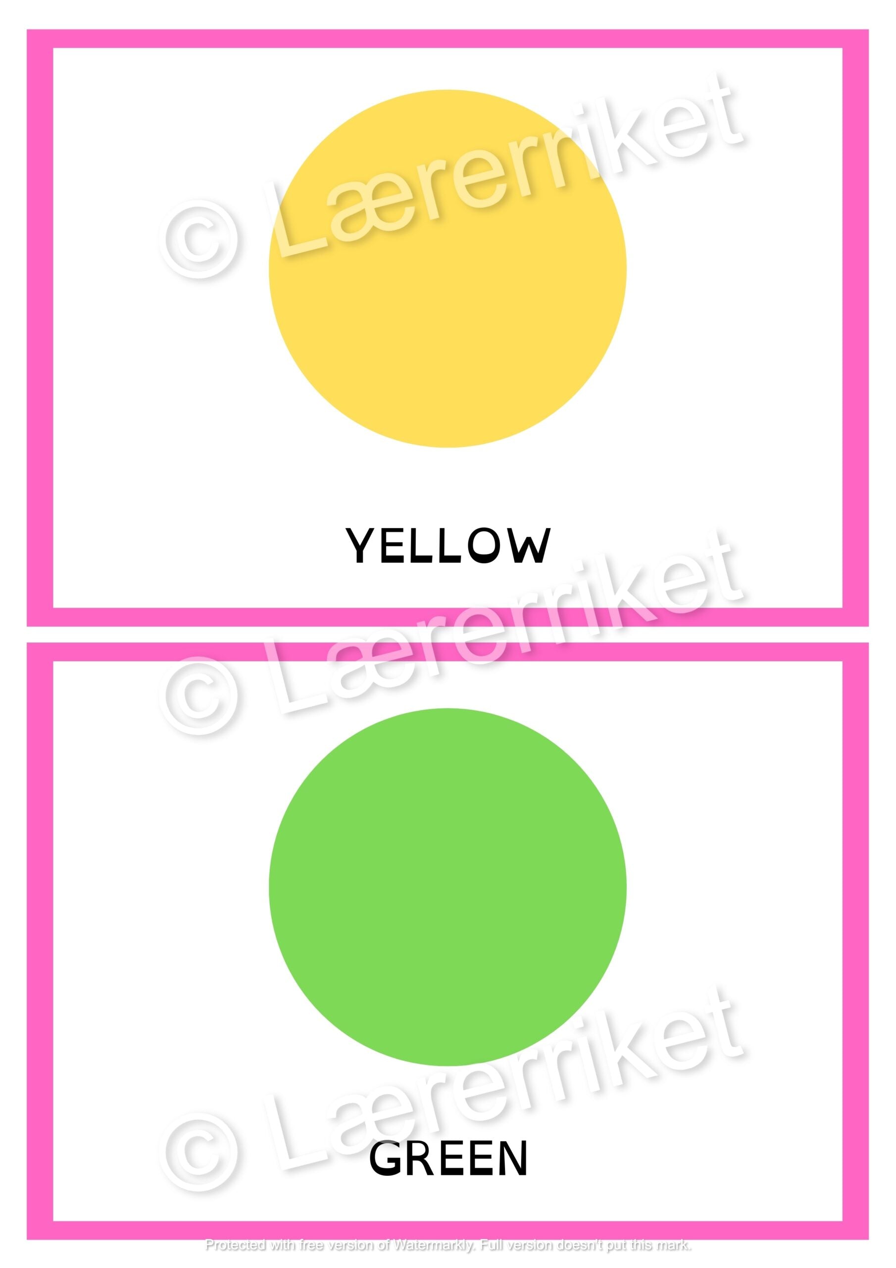 Flashcards - Numbers and colors