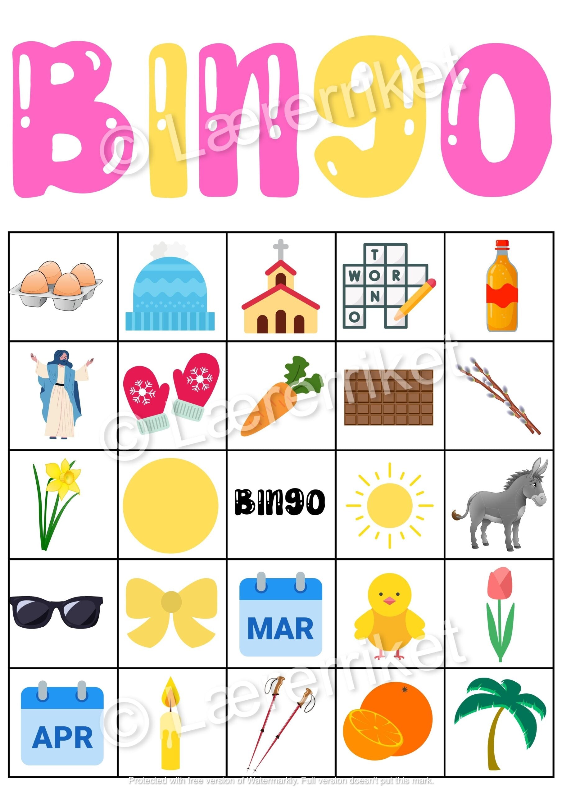 Påske-bingo
