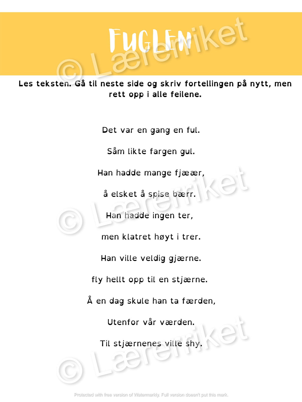 Rett tekstene