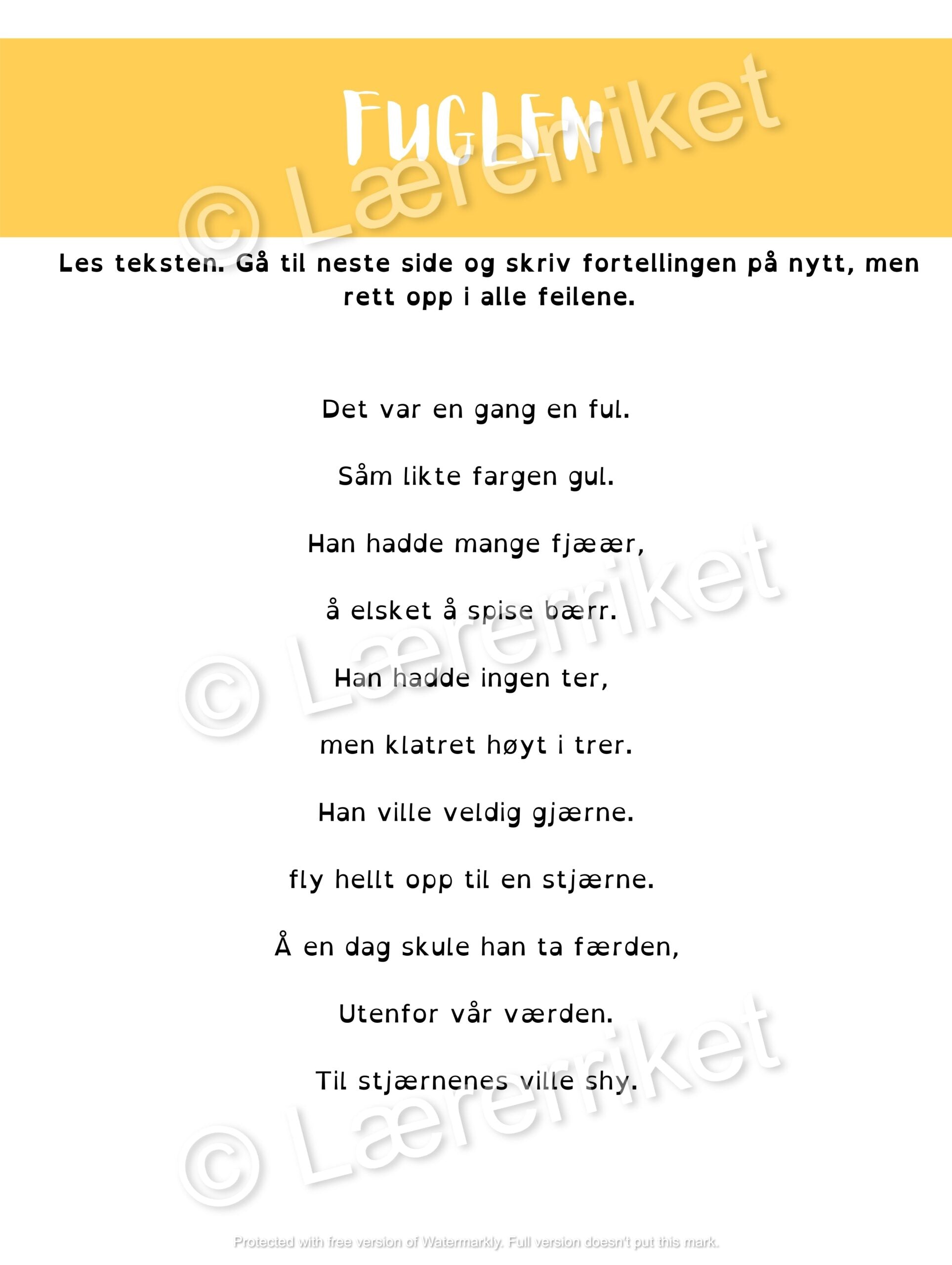 Rett tekstene
