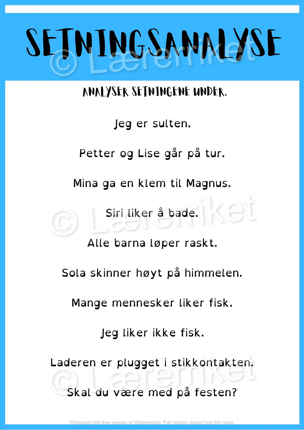 Setningsanalyse