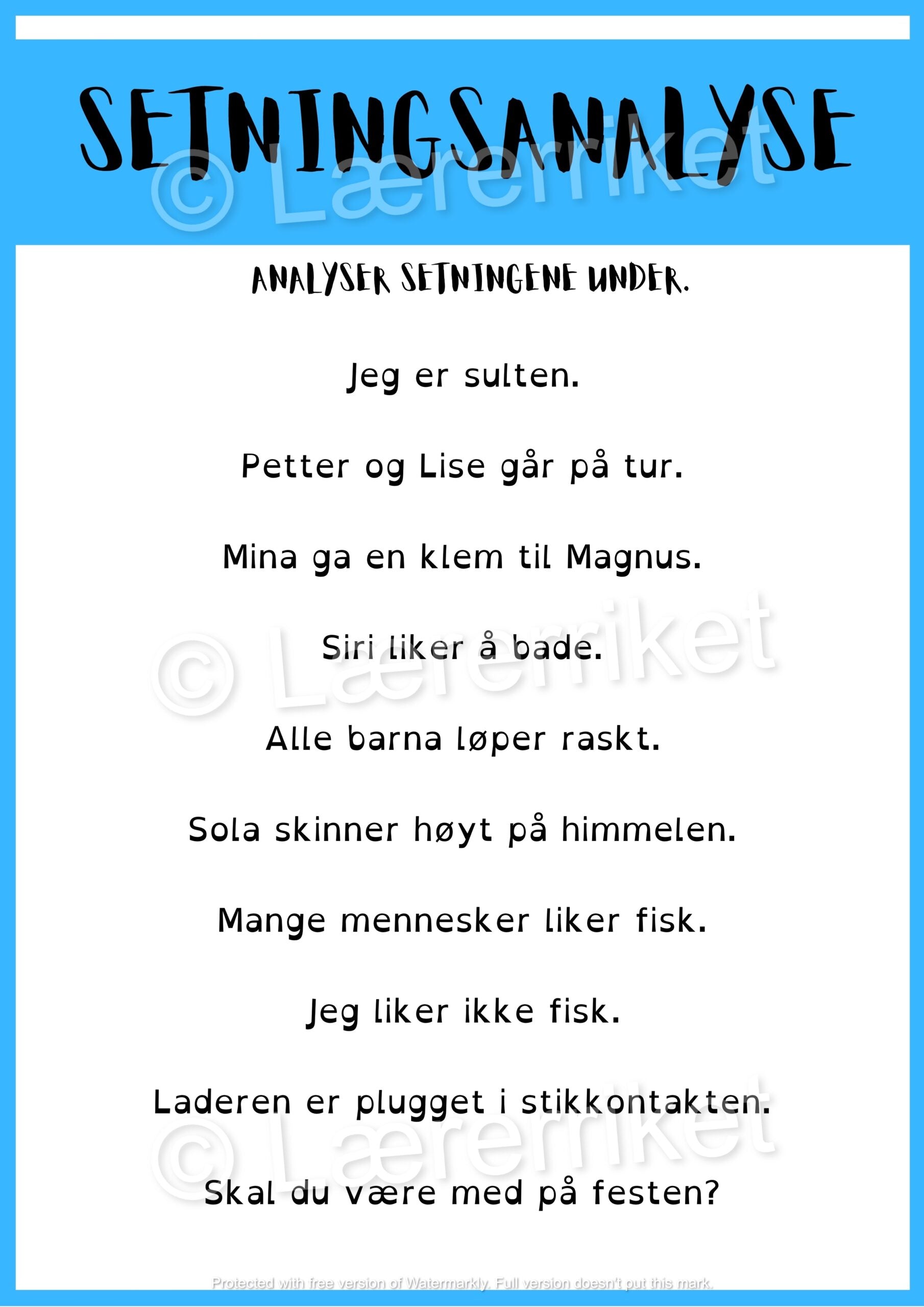Setningsanalyse