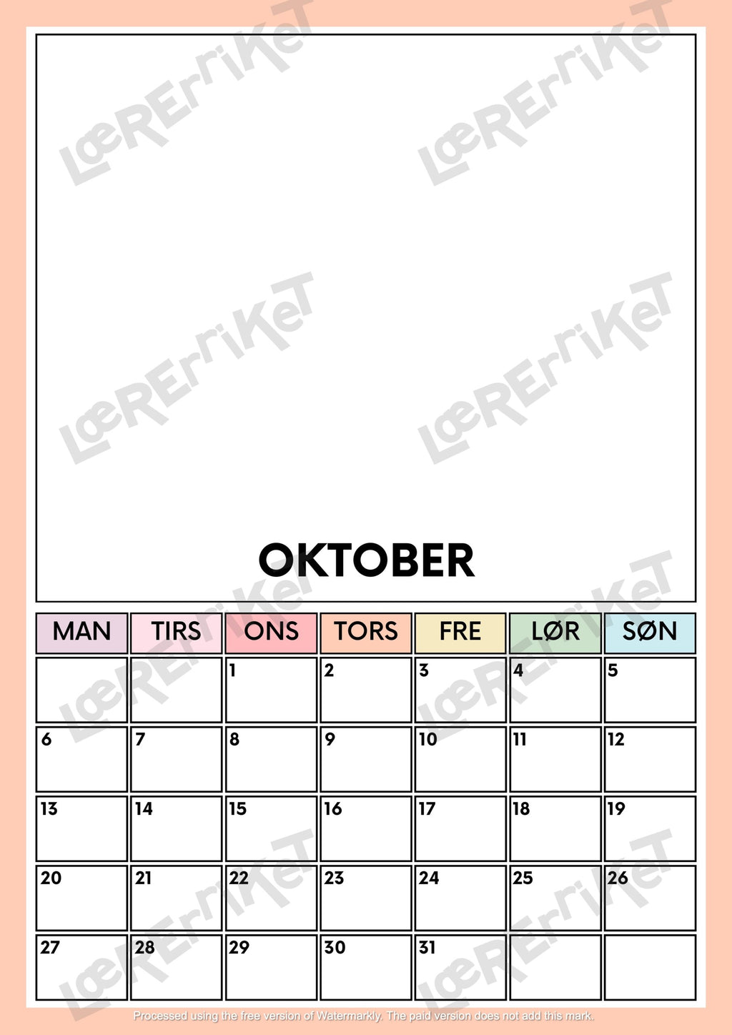 Kalender mal 2025