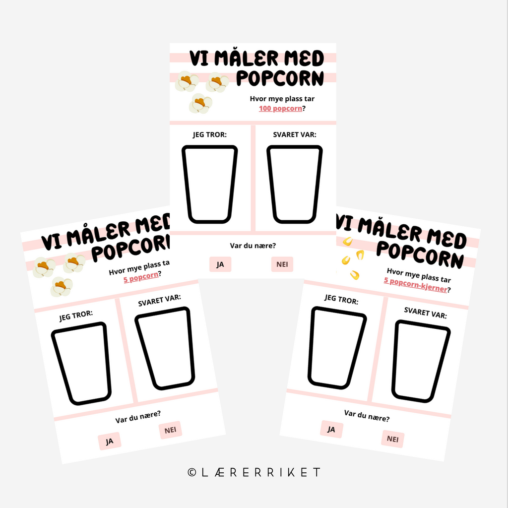 Måling av volum med popcorn
