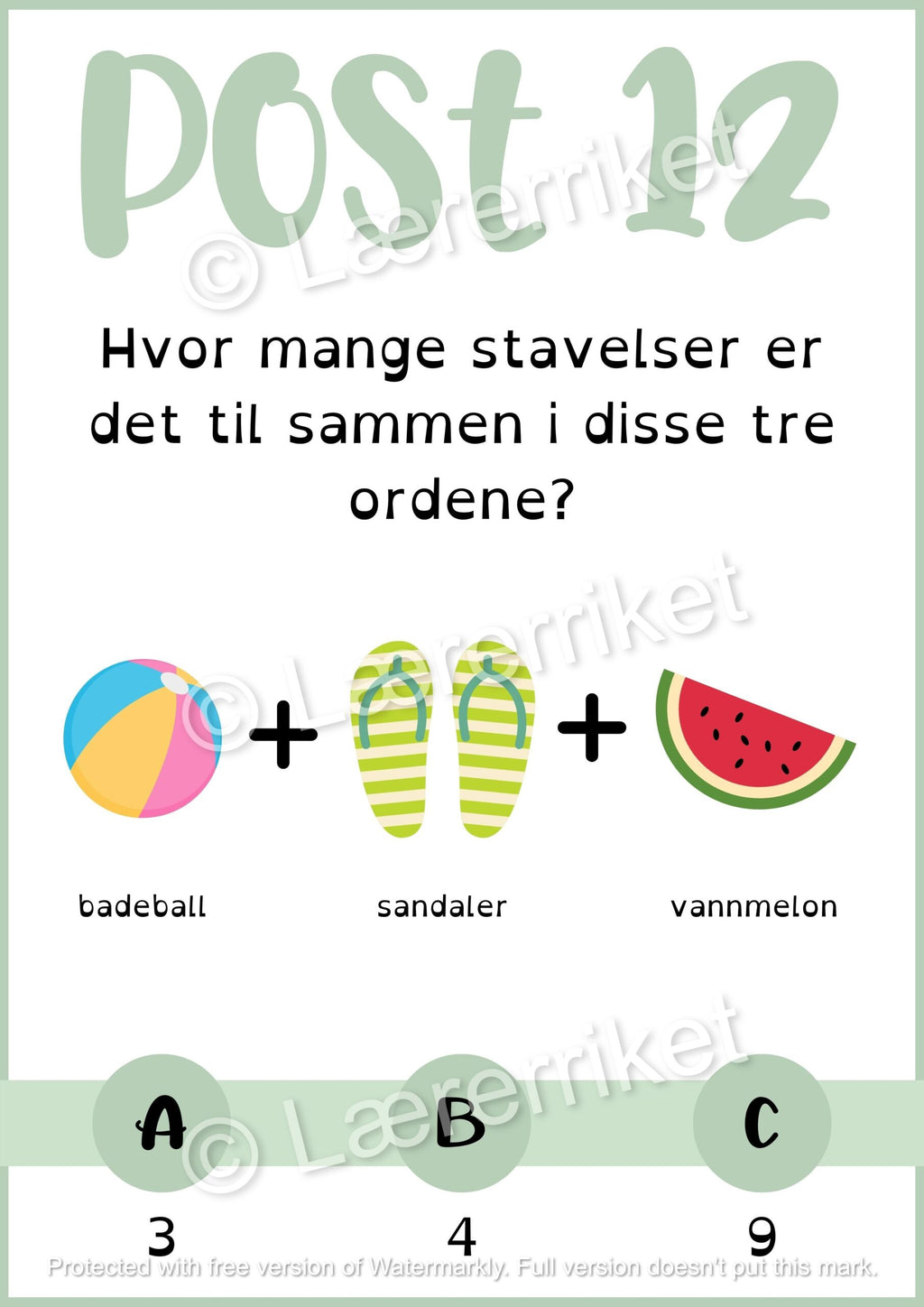 Sommer-rebus 1.-2. trinn
