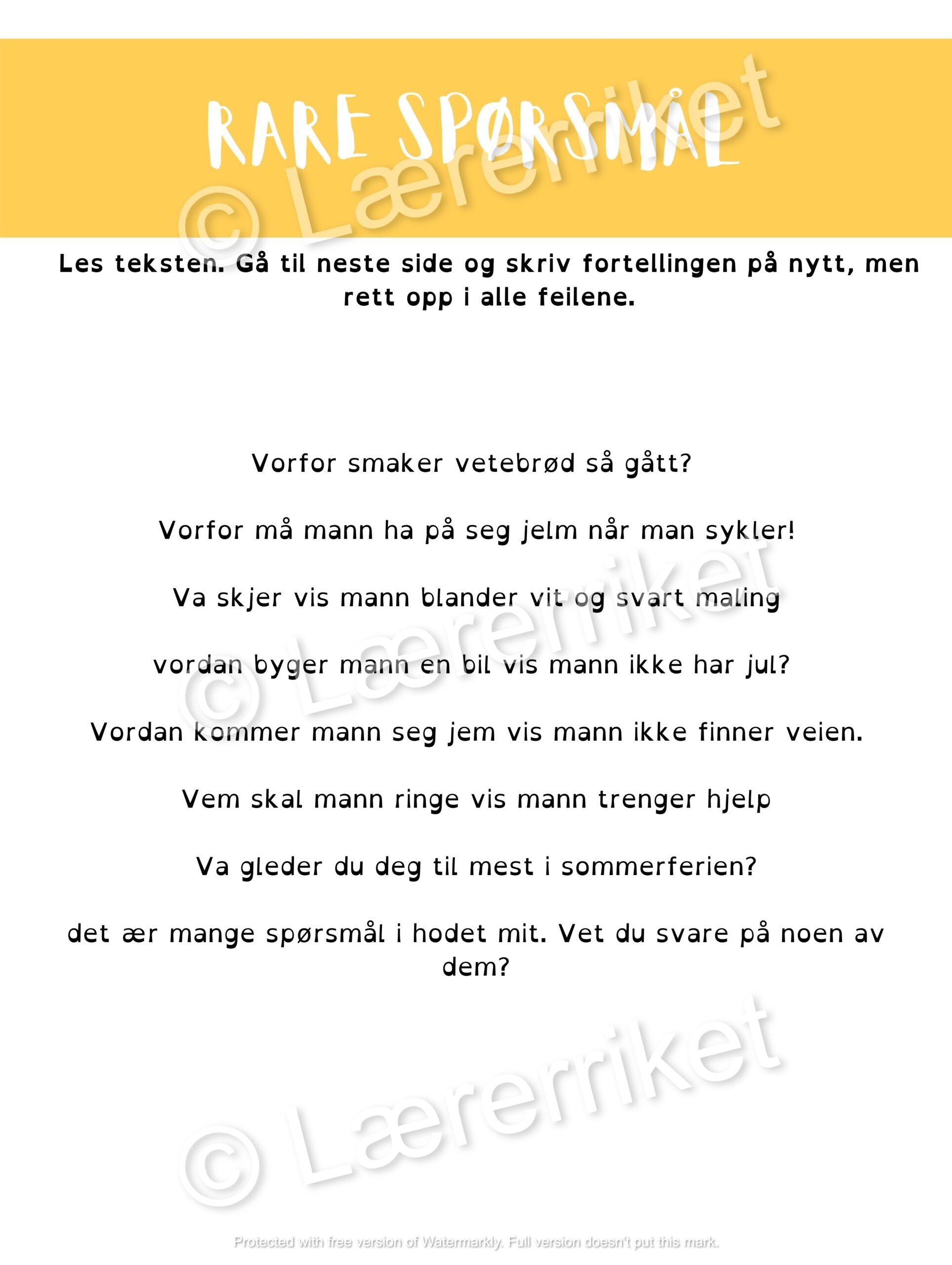 Rett tekstene
