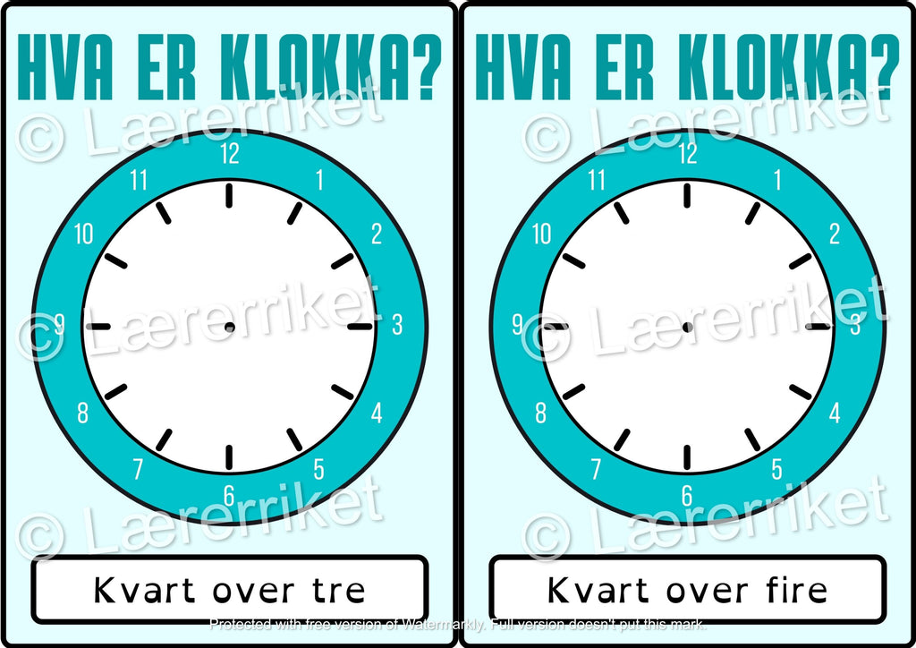 Klokka - plastelinamatter