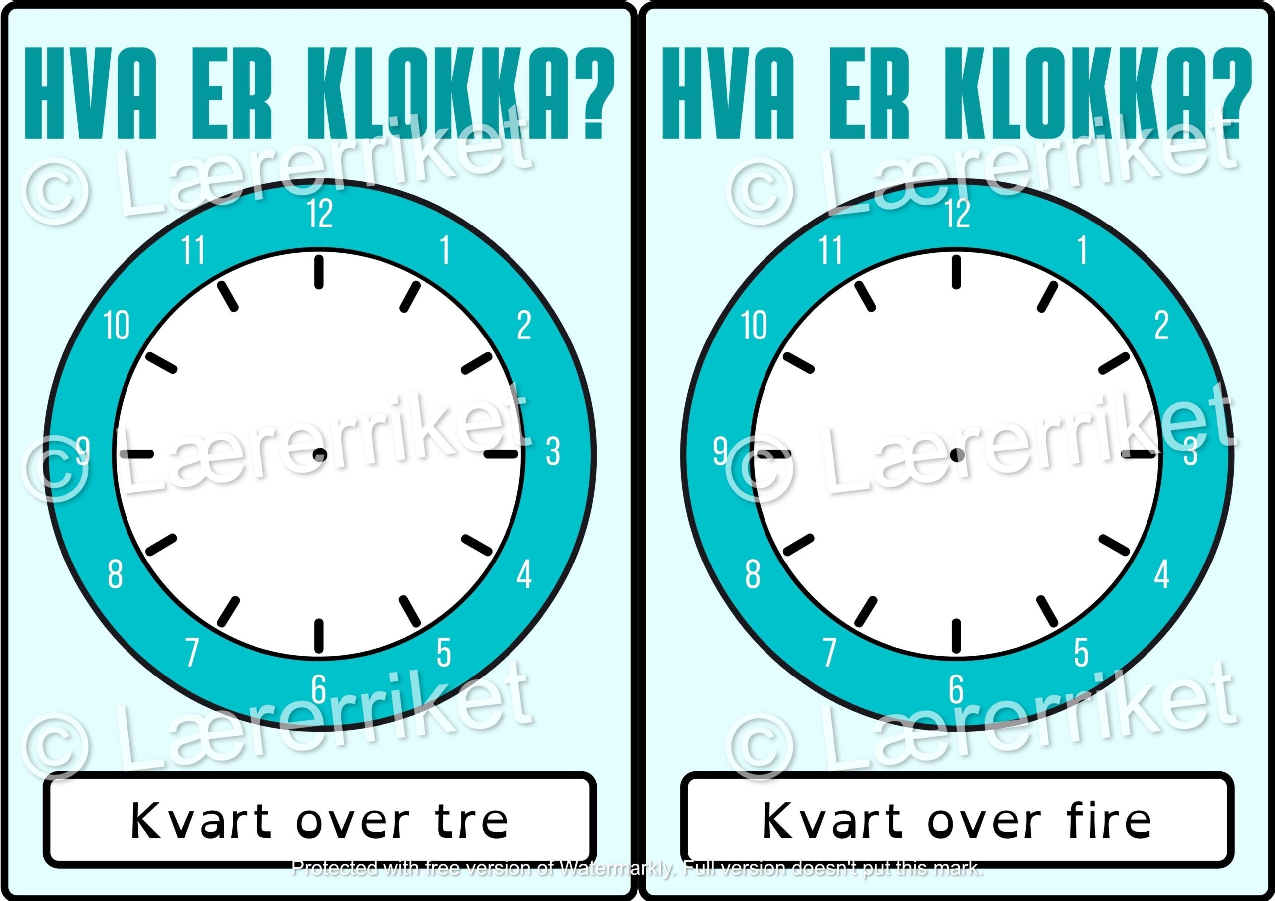 Klokka - plastelinamatter