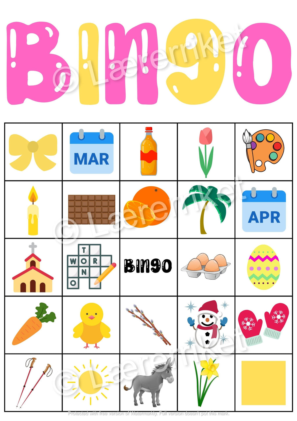 Påske-bingo