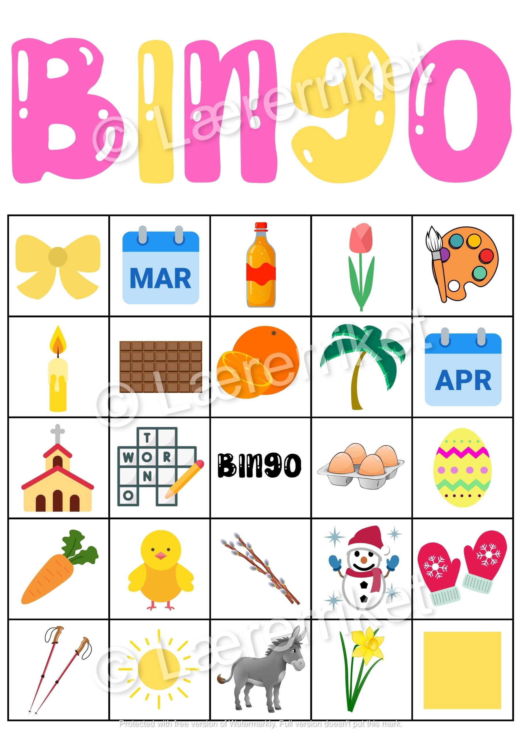 Påske-bingo