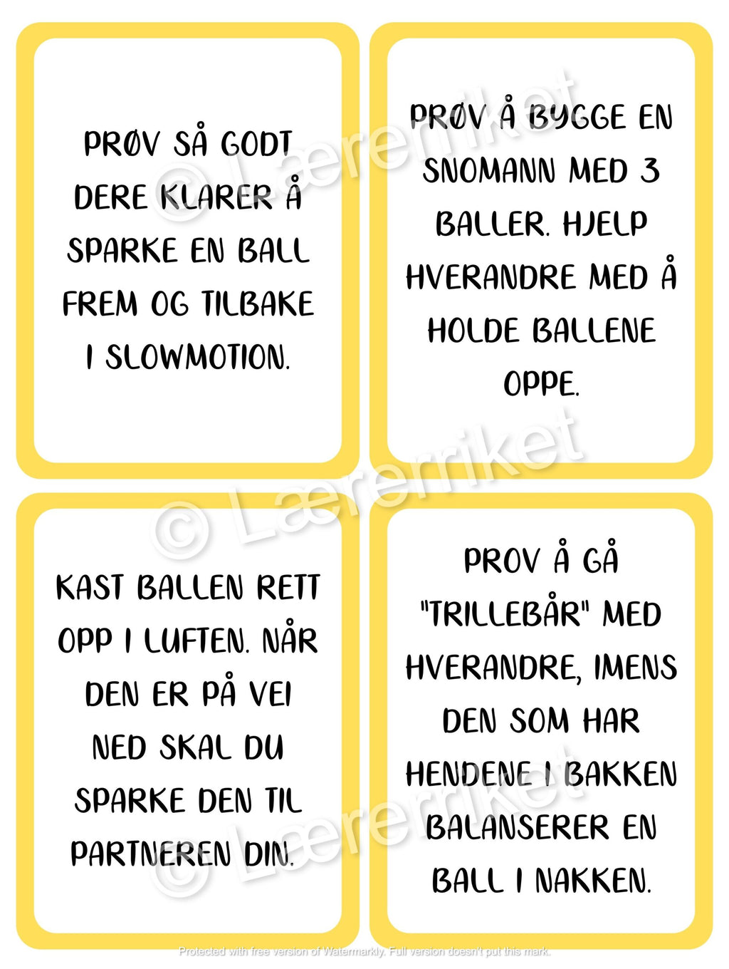 Ballaktiviteter - samarbeidsoppgaver