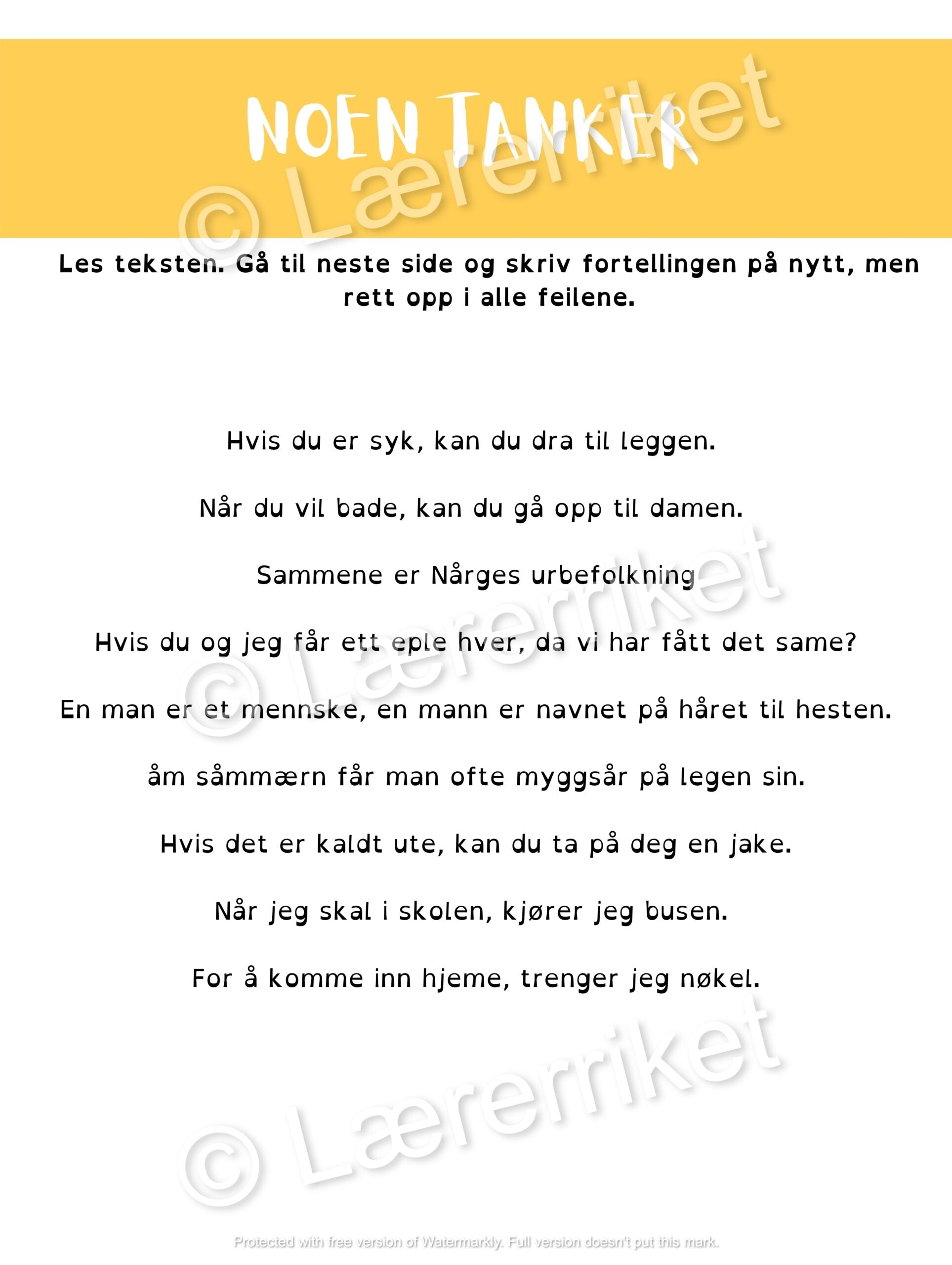 Rett tekstene