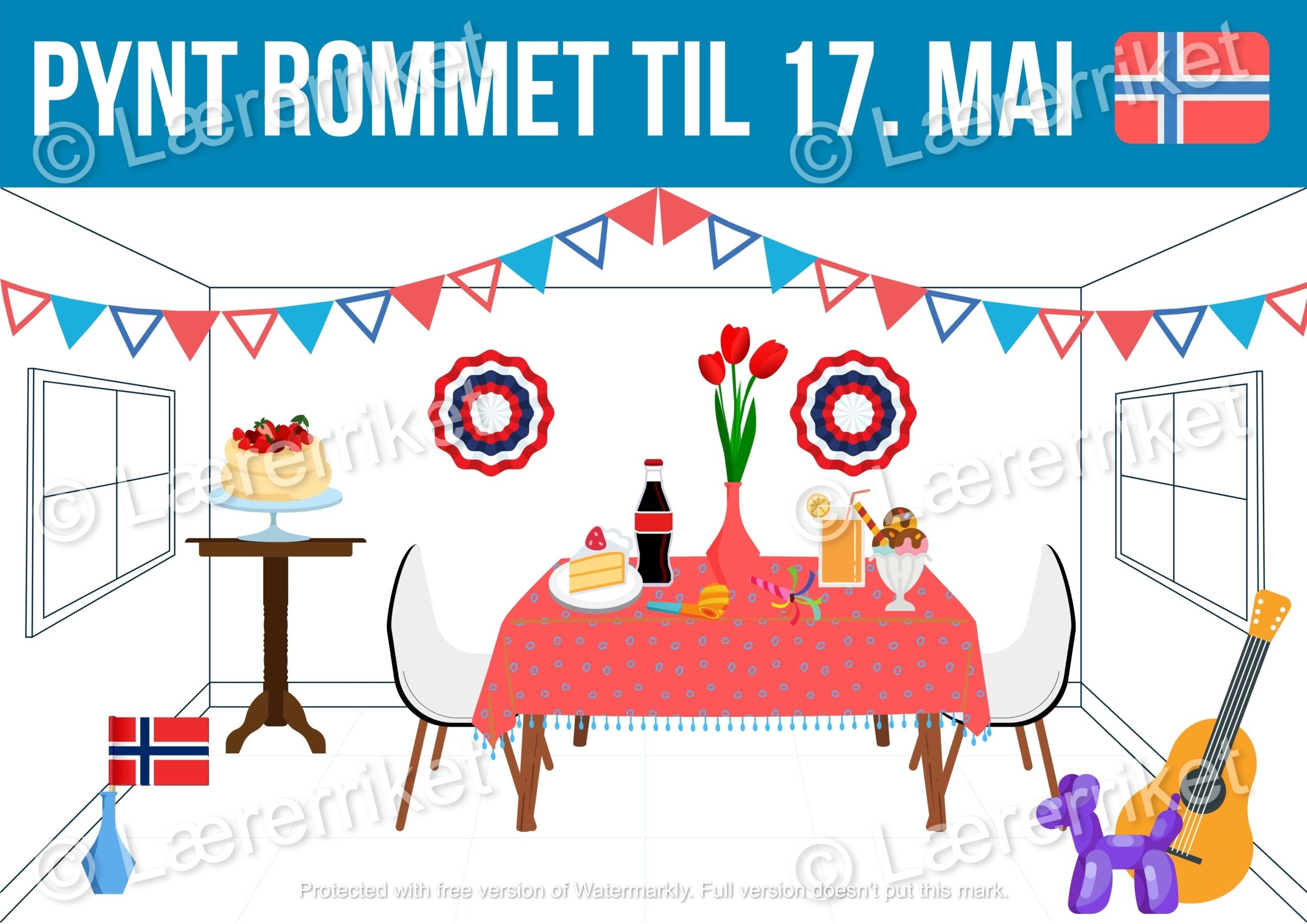 17. mai aktivitet - pynt rommet