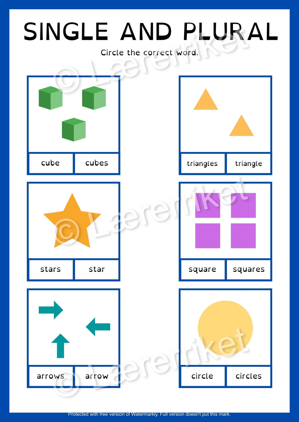 Engelsk oppgavehefte - Size and shapes