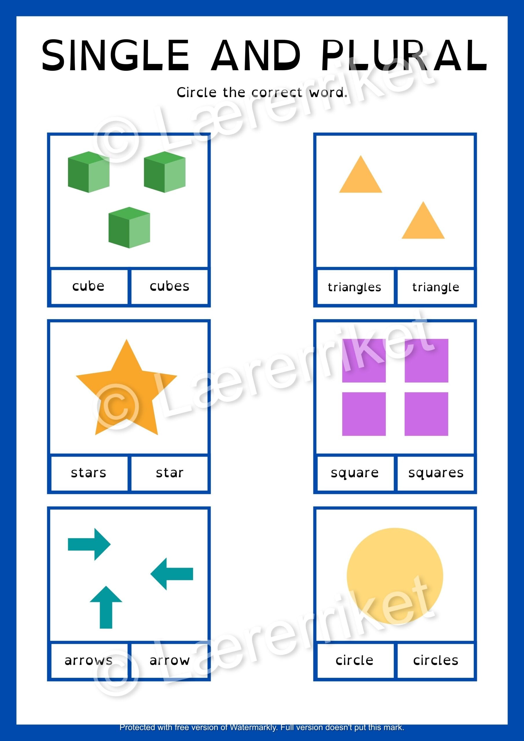 Engelsk oppgavehefte - Size and shapes