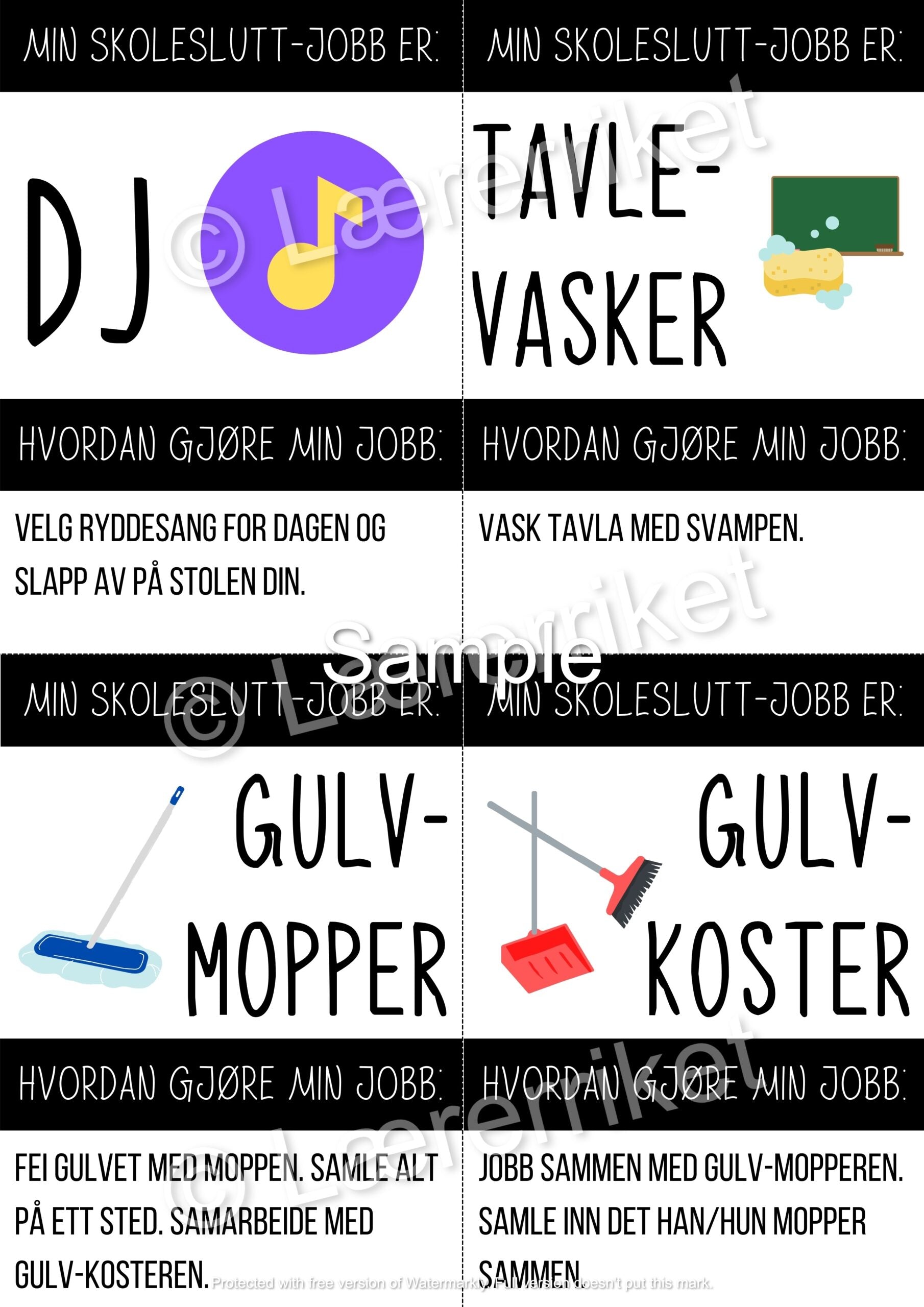 Skoleslutt-jobber