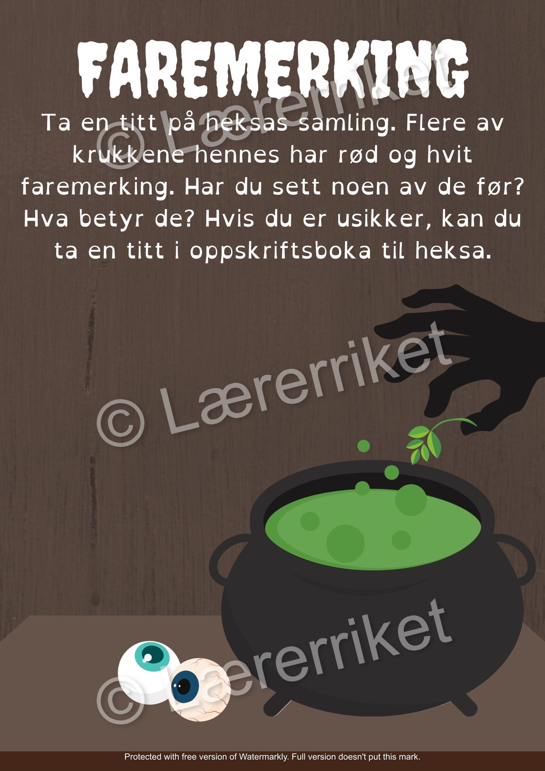 Faremerking - hekse-tema