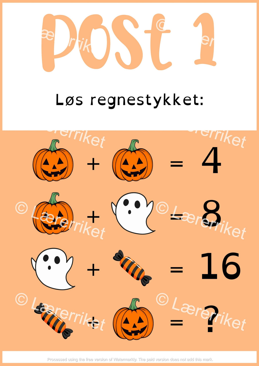Halloween-rebus 3.-4. trinn