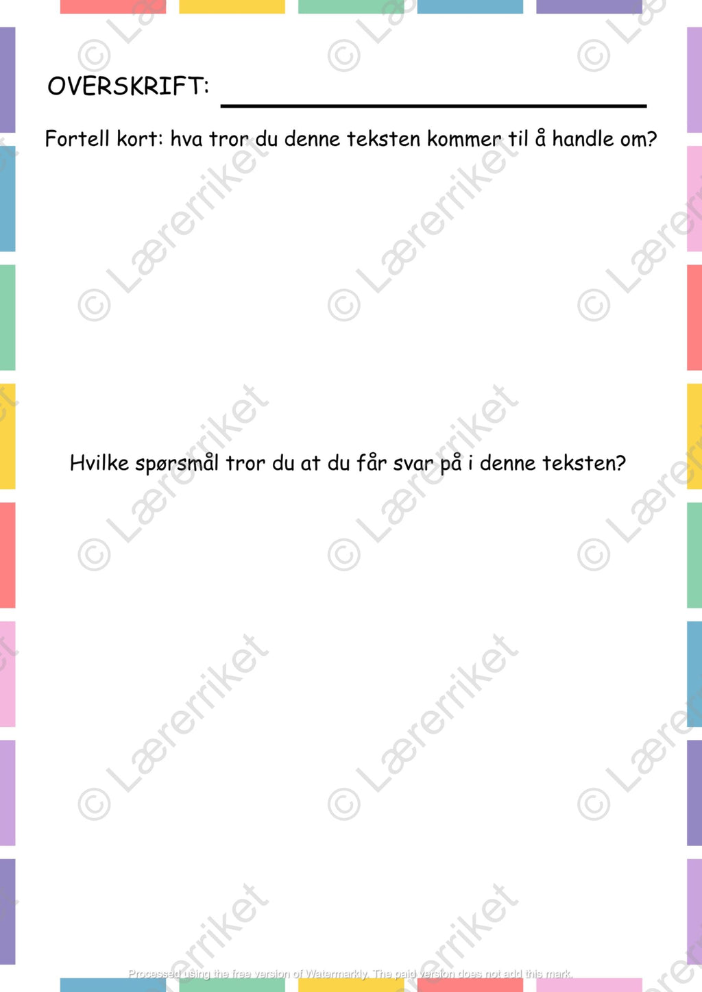 Tekstelementer lesestrategier