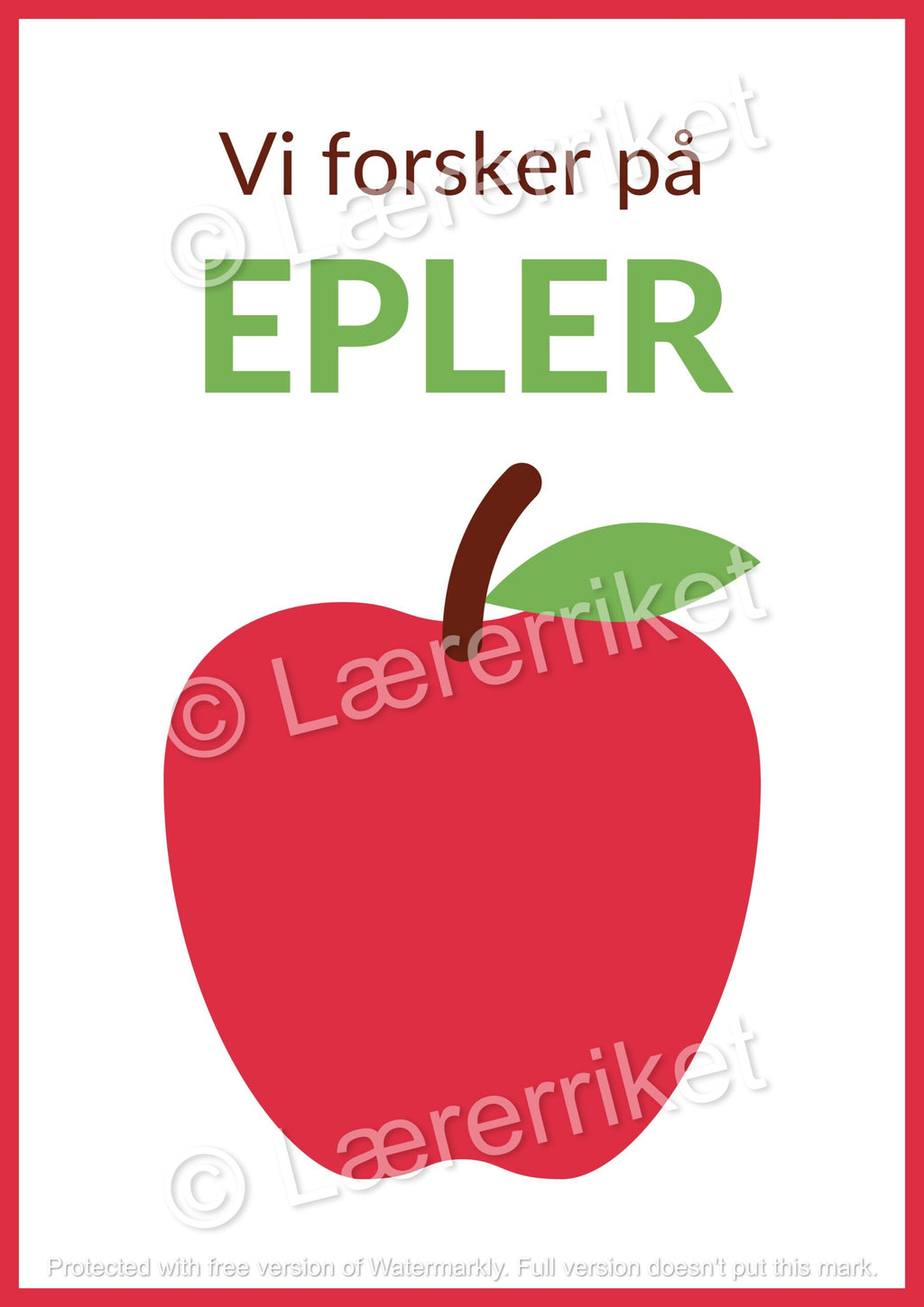 Forsk på epler - tverrfaglig utforsking