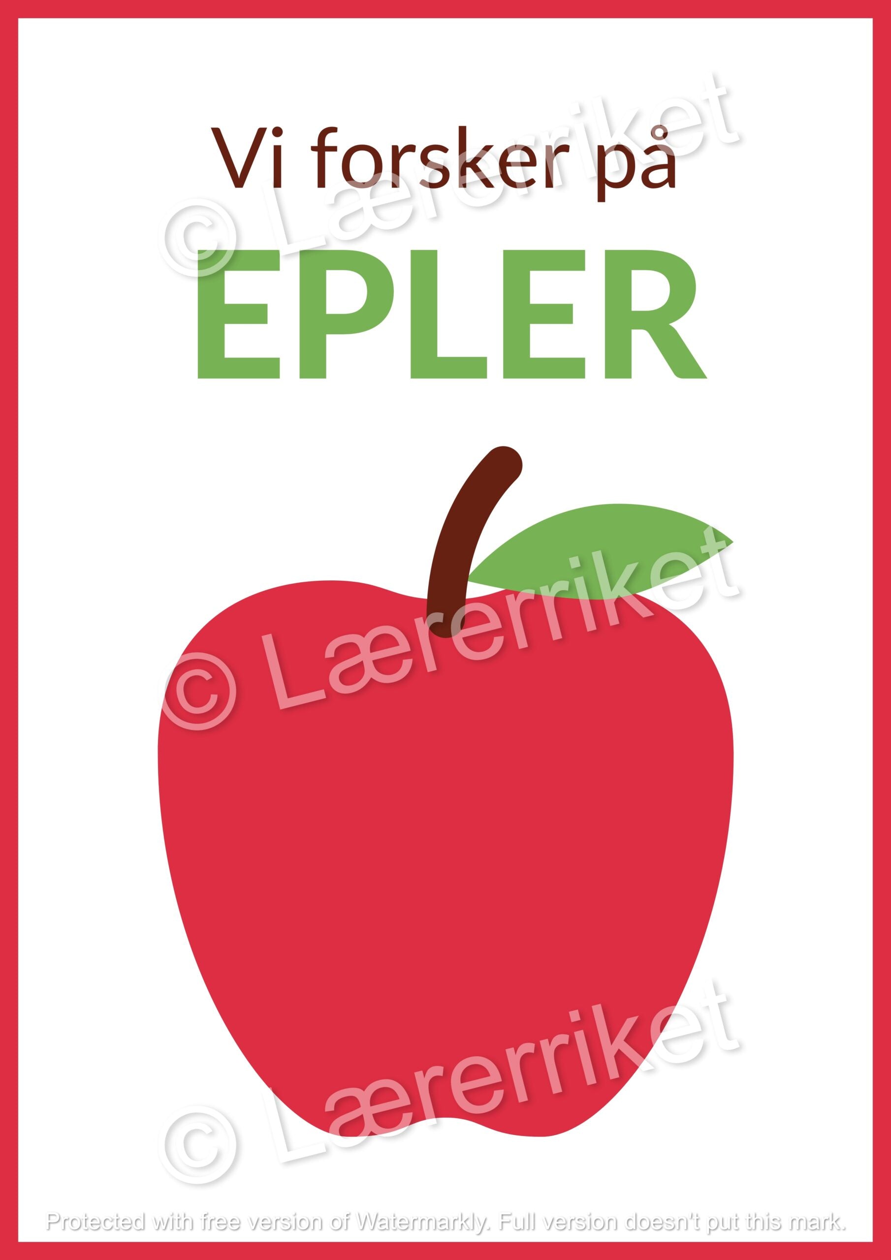Forsk på epler - tverrfaglig utforsking