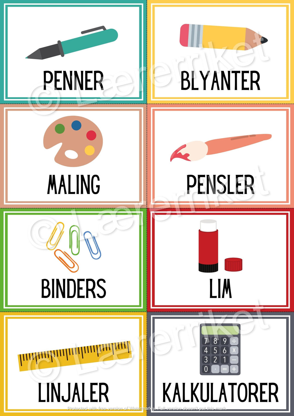 Klasseromsetiketter