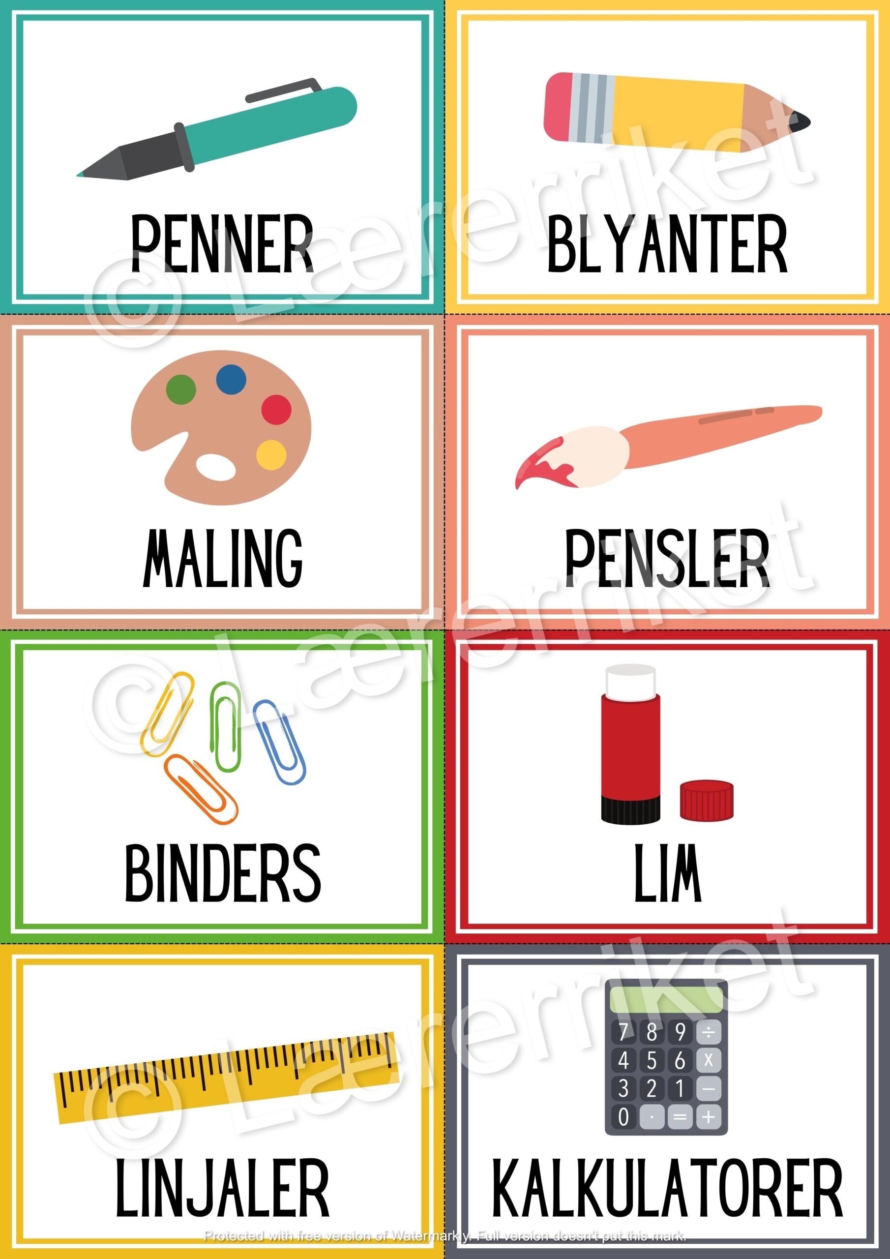 Klasseromsetiketter