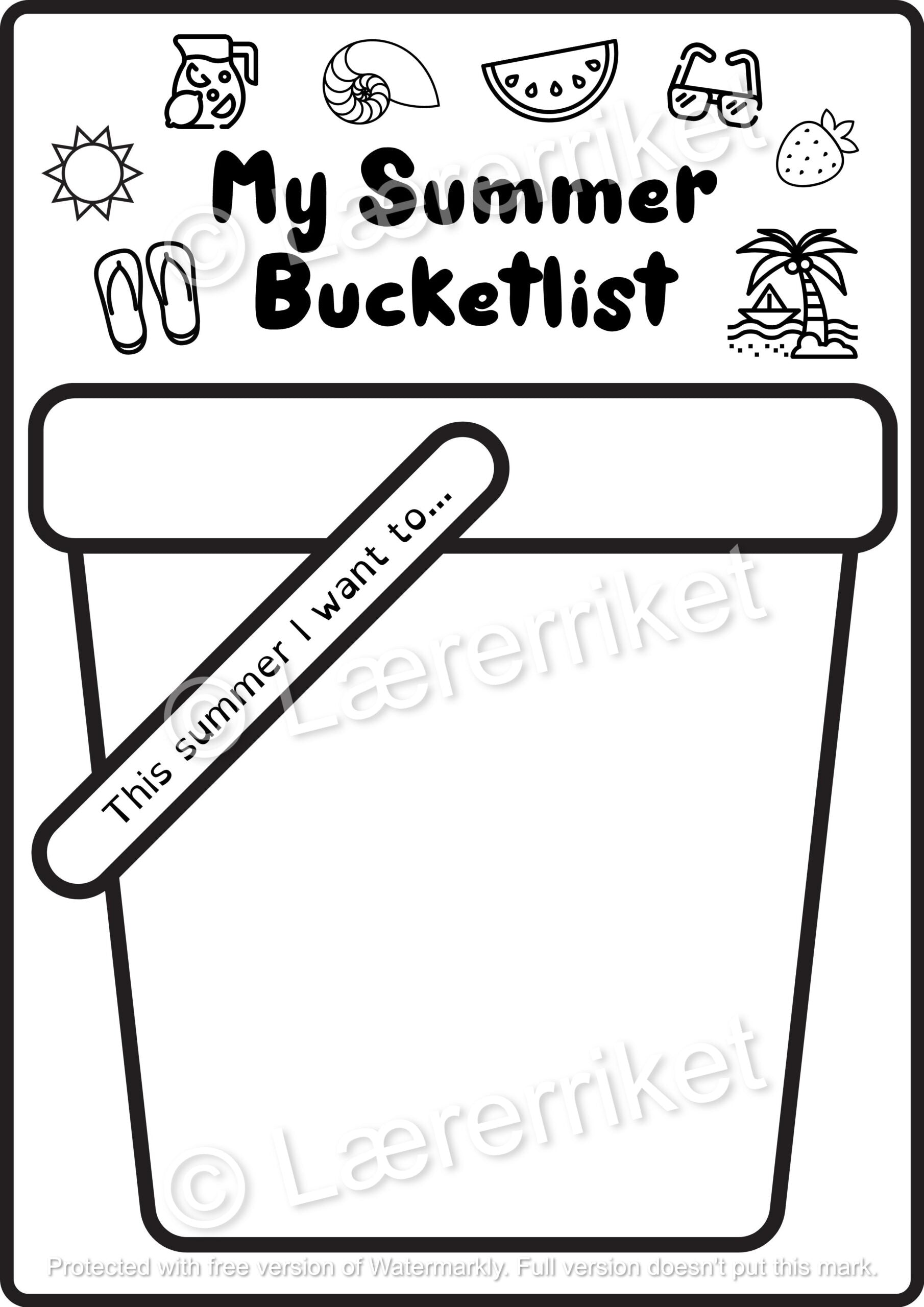 Bucketlist - sommerferie