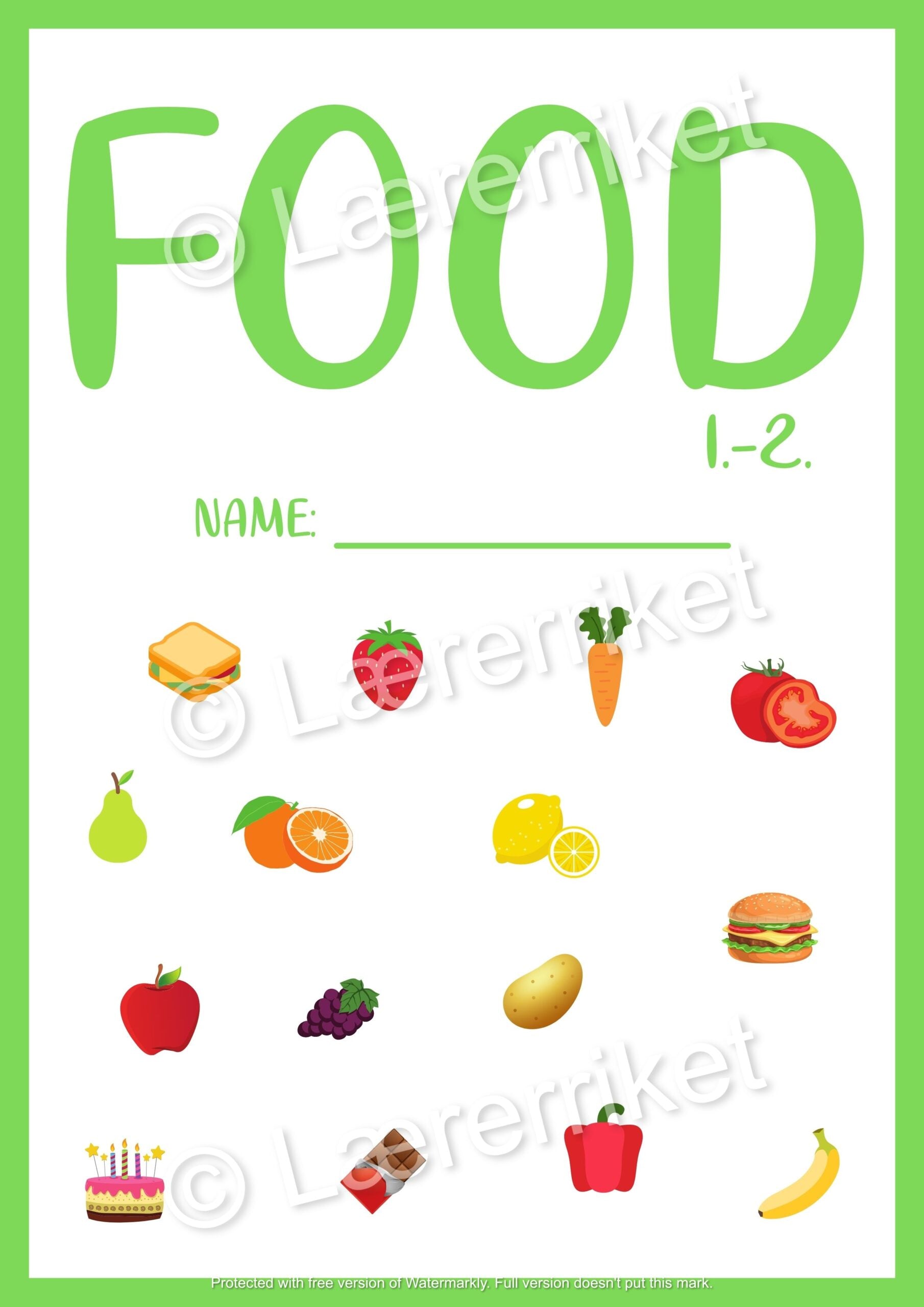 Engelsk oppgavehefte - Food