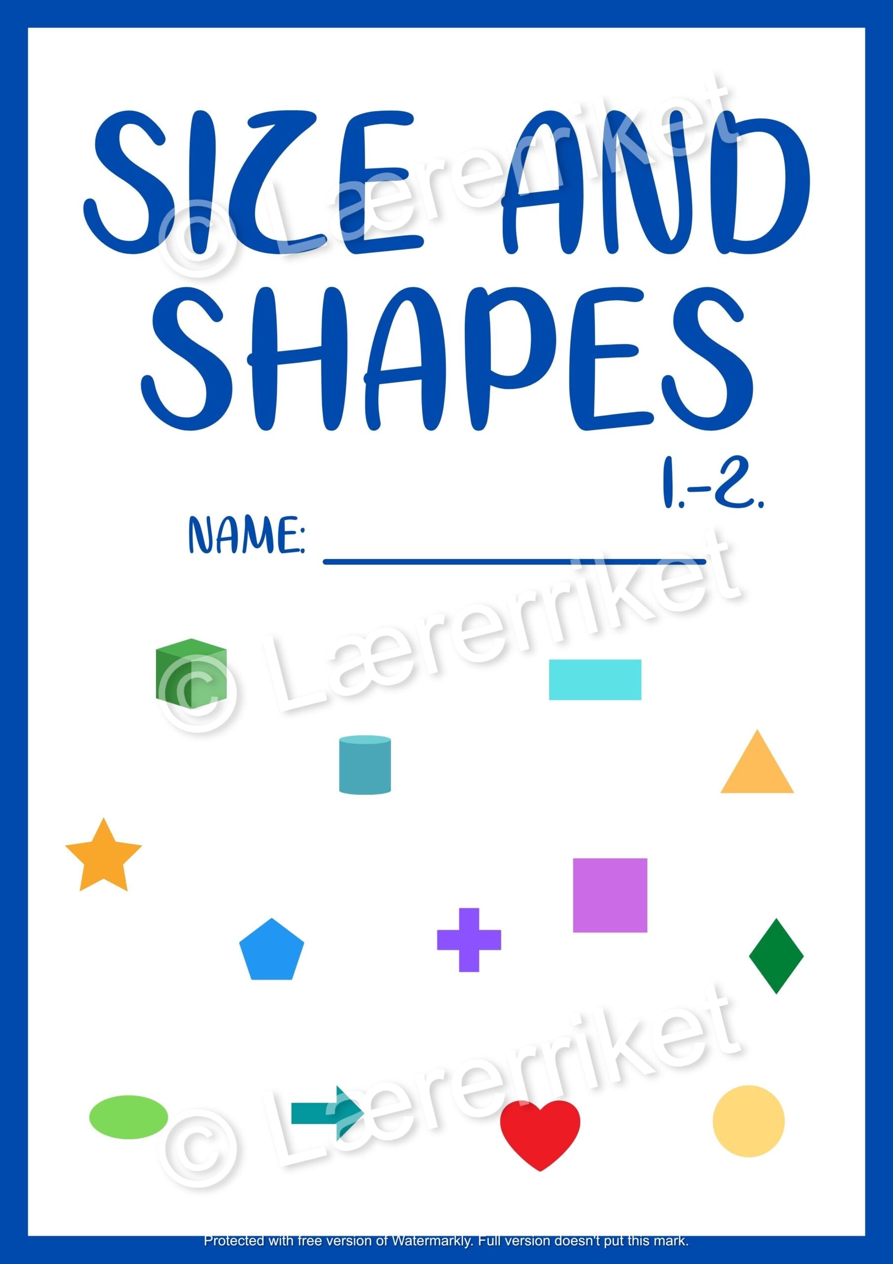 Engelsk oppgavehefte - Size and shapes