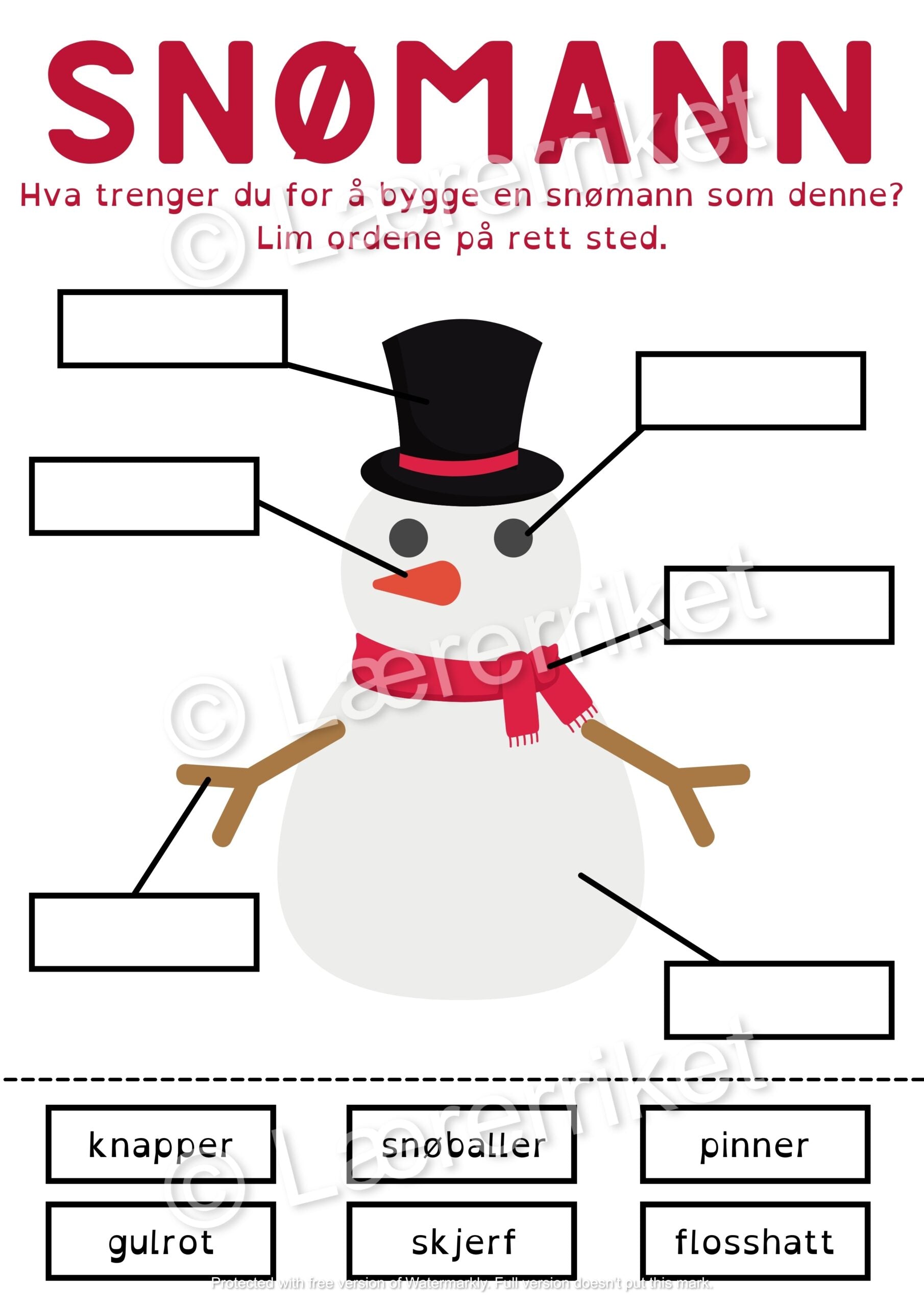 Navngi objektene - jul