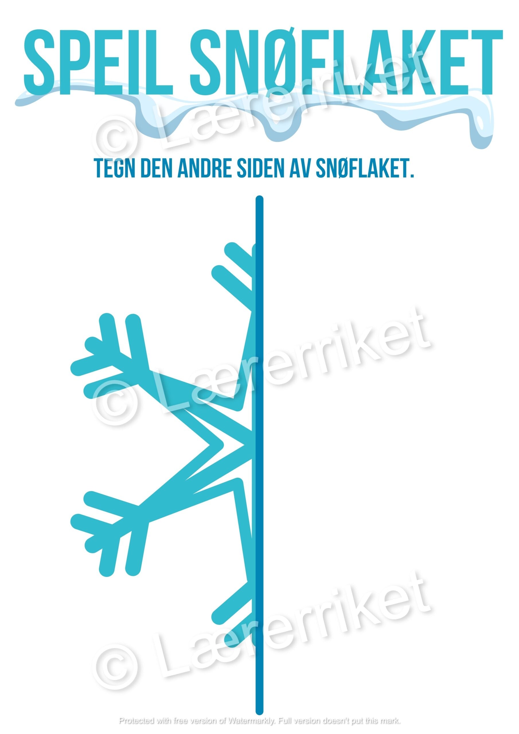 Speiling snøflak