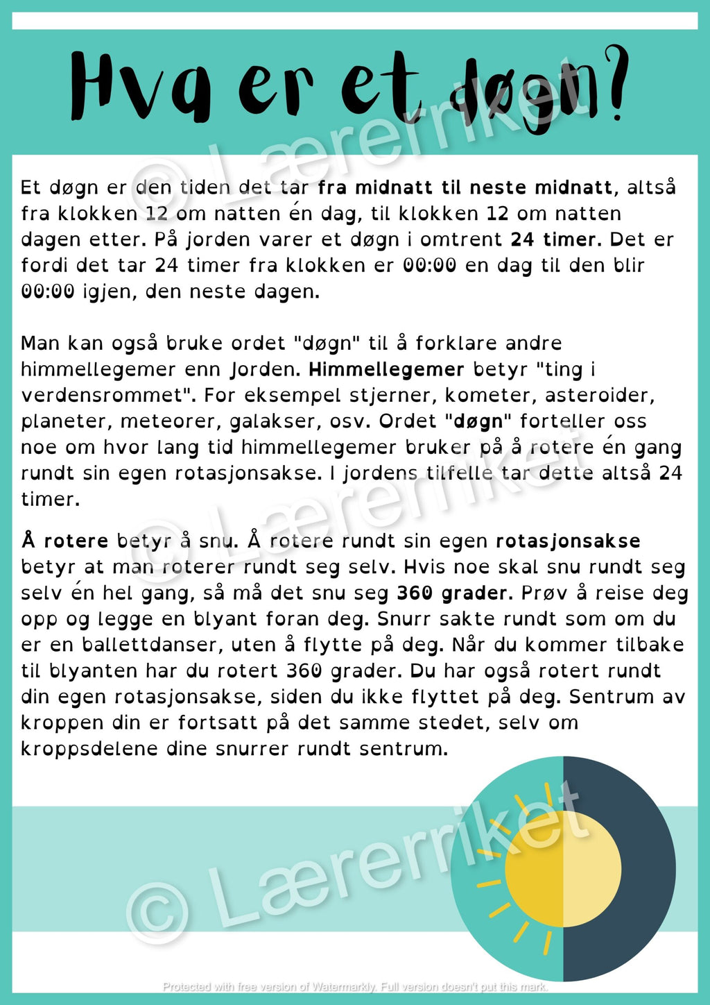 Døgn, månefaser og årstider