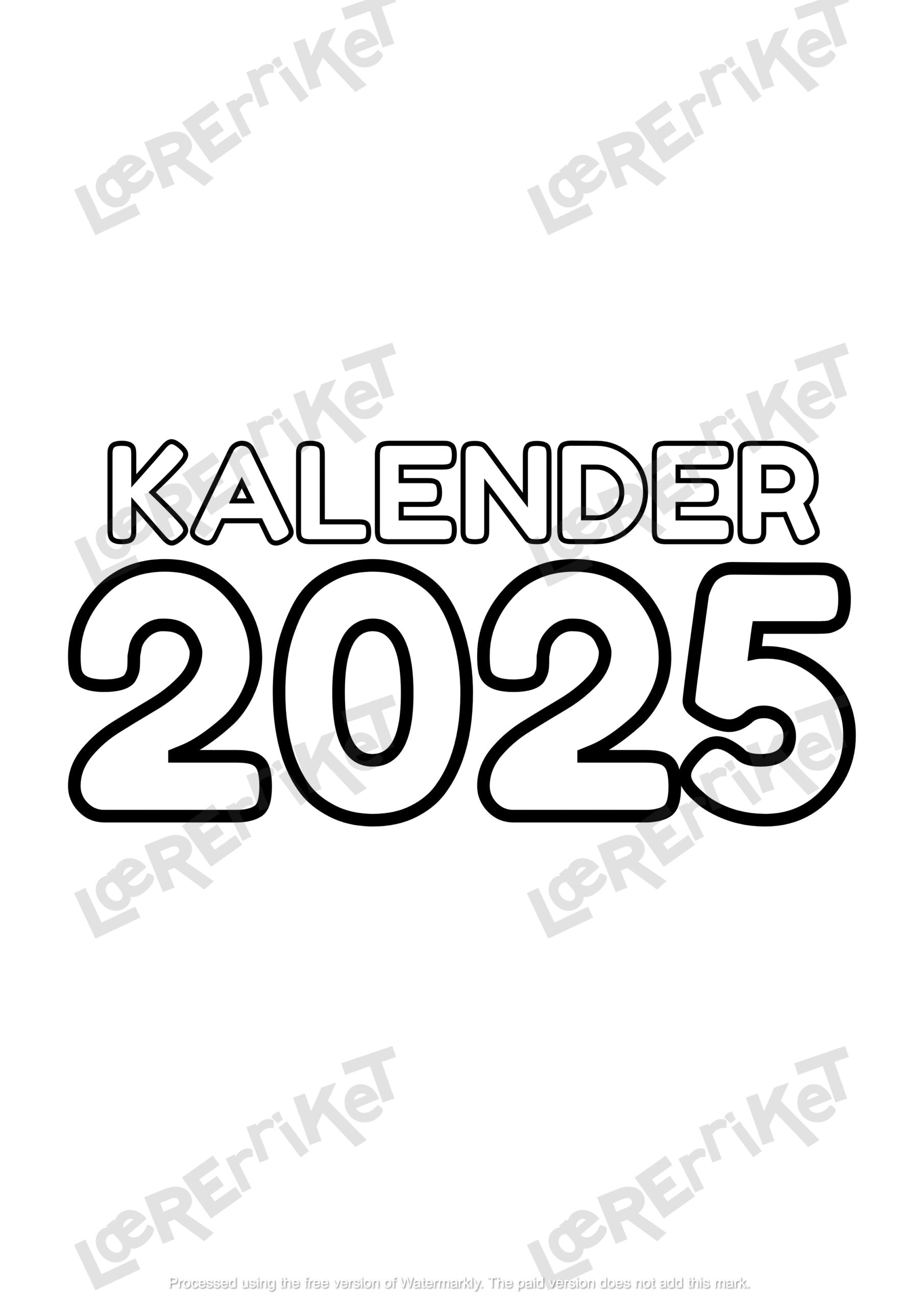 Kalender mal 2025