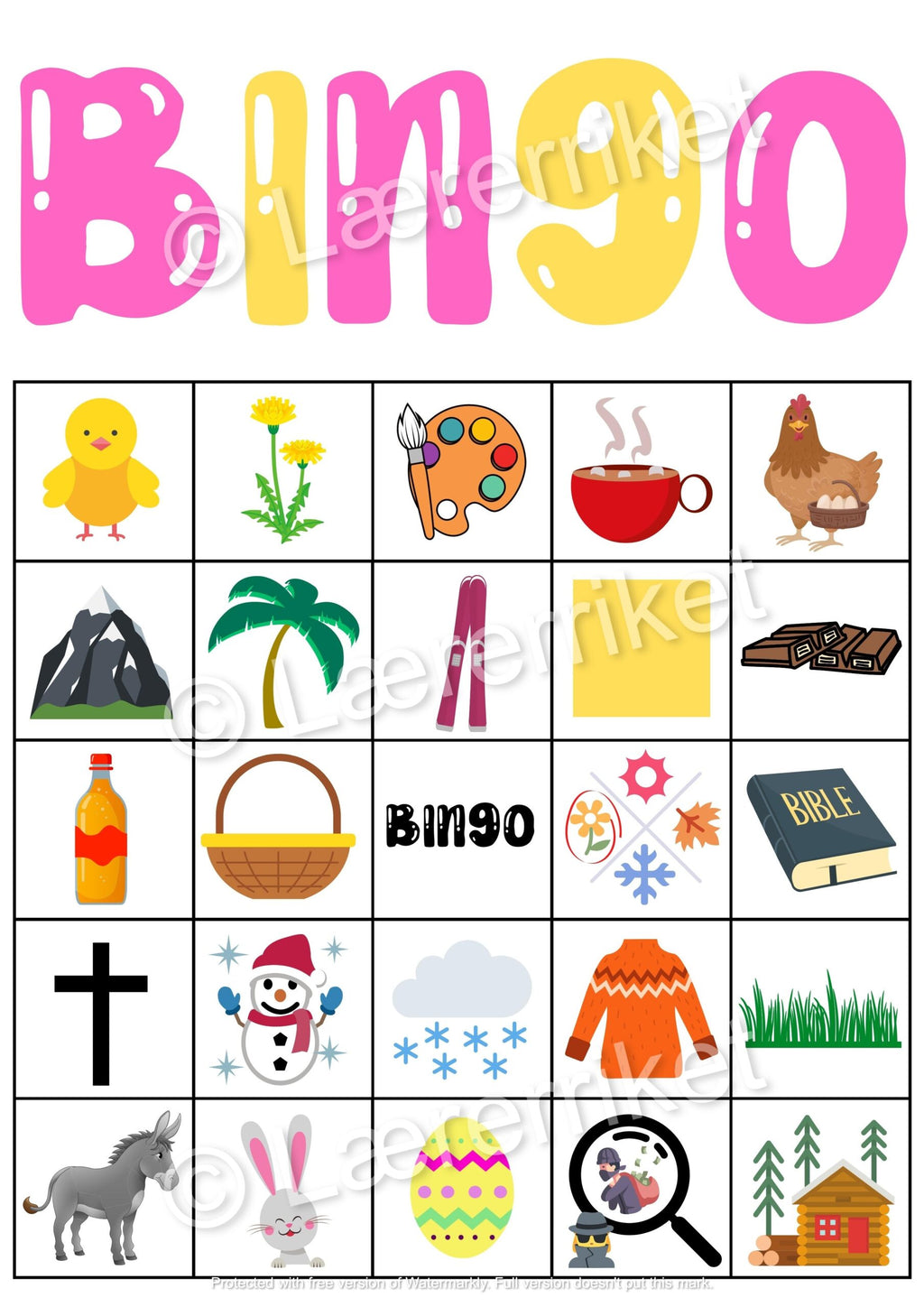 Påske-bingo