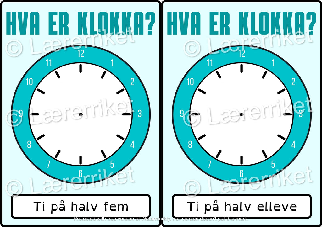 Klokka - plastelinamatter
