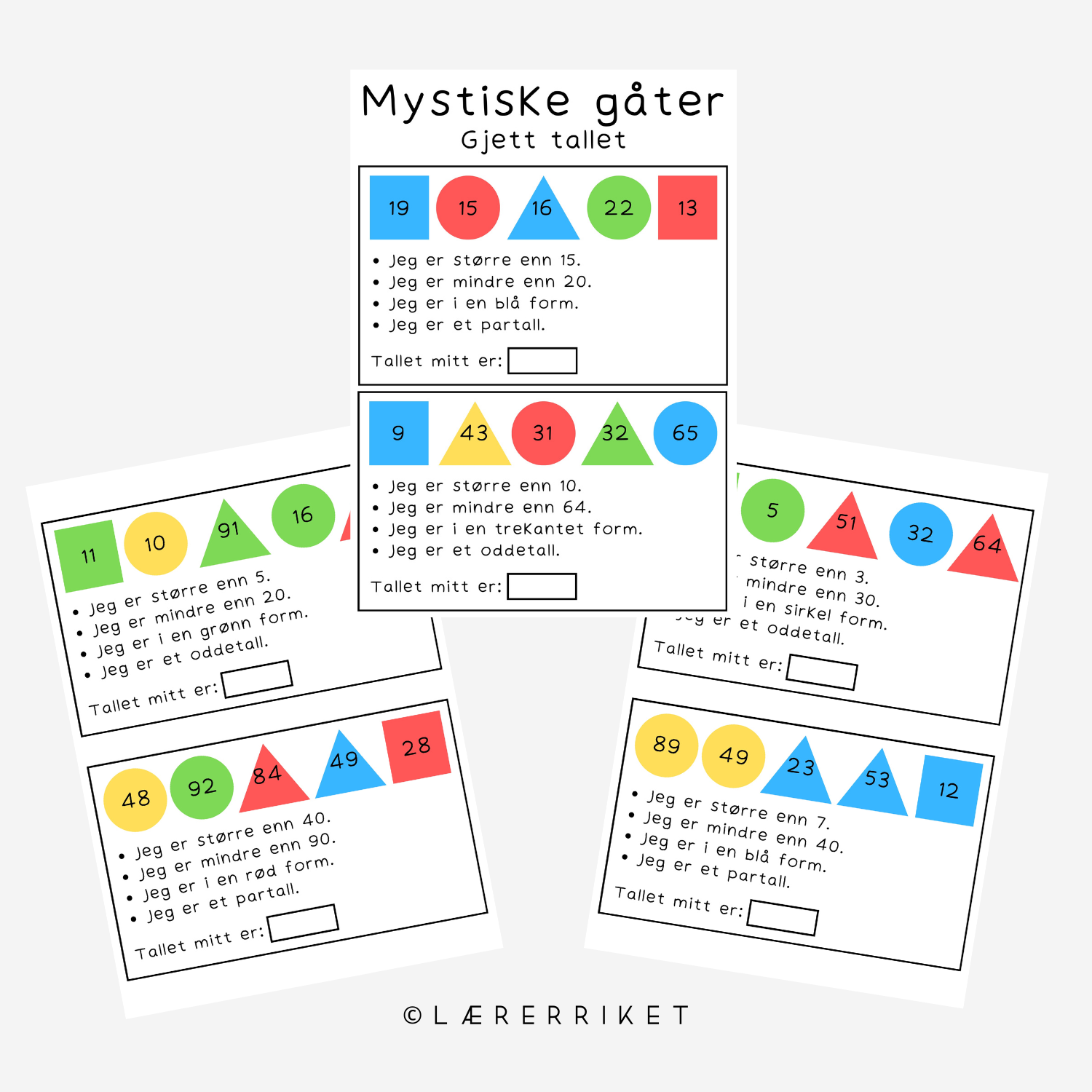 Mystiske gåter - matematikkbegreper