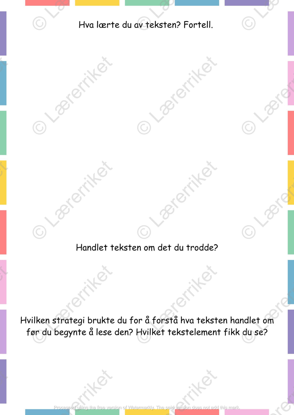 Tekstelementer lesestrategier