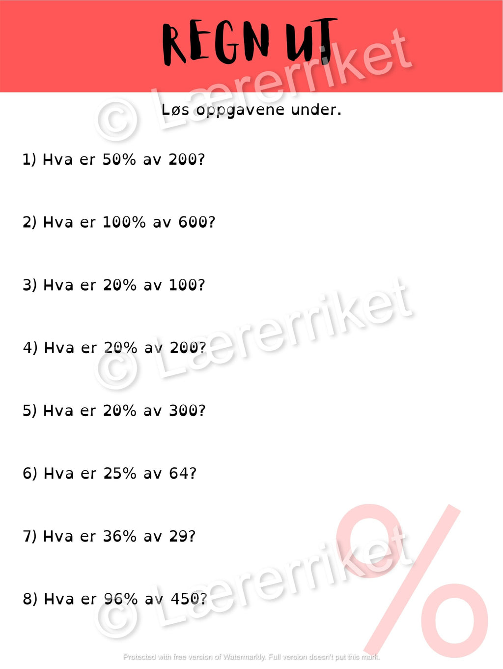 Prosentregning