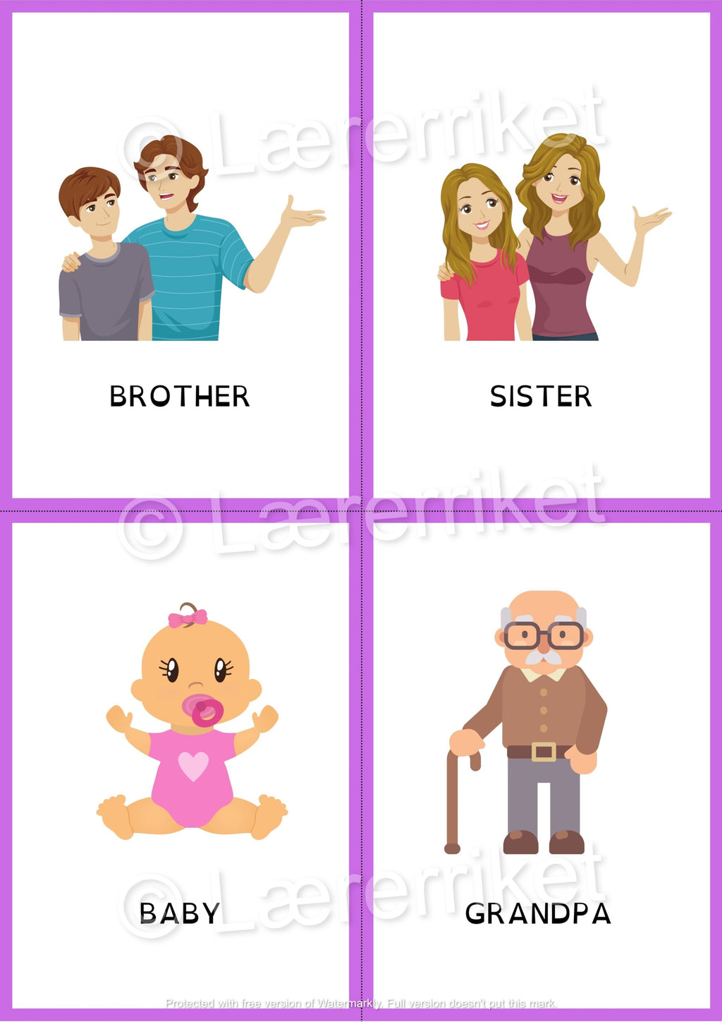Ordbok engelsk - My Family