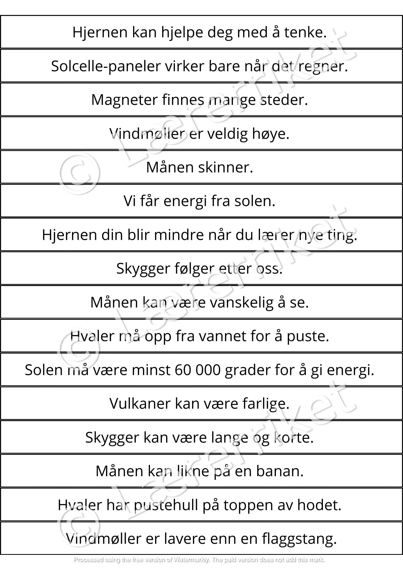 Fleip eller fakta - Test elevenes leseforståelse og faktakunnskaper