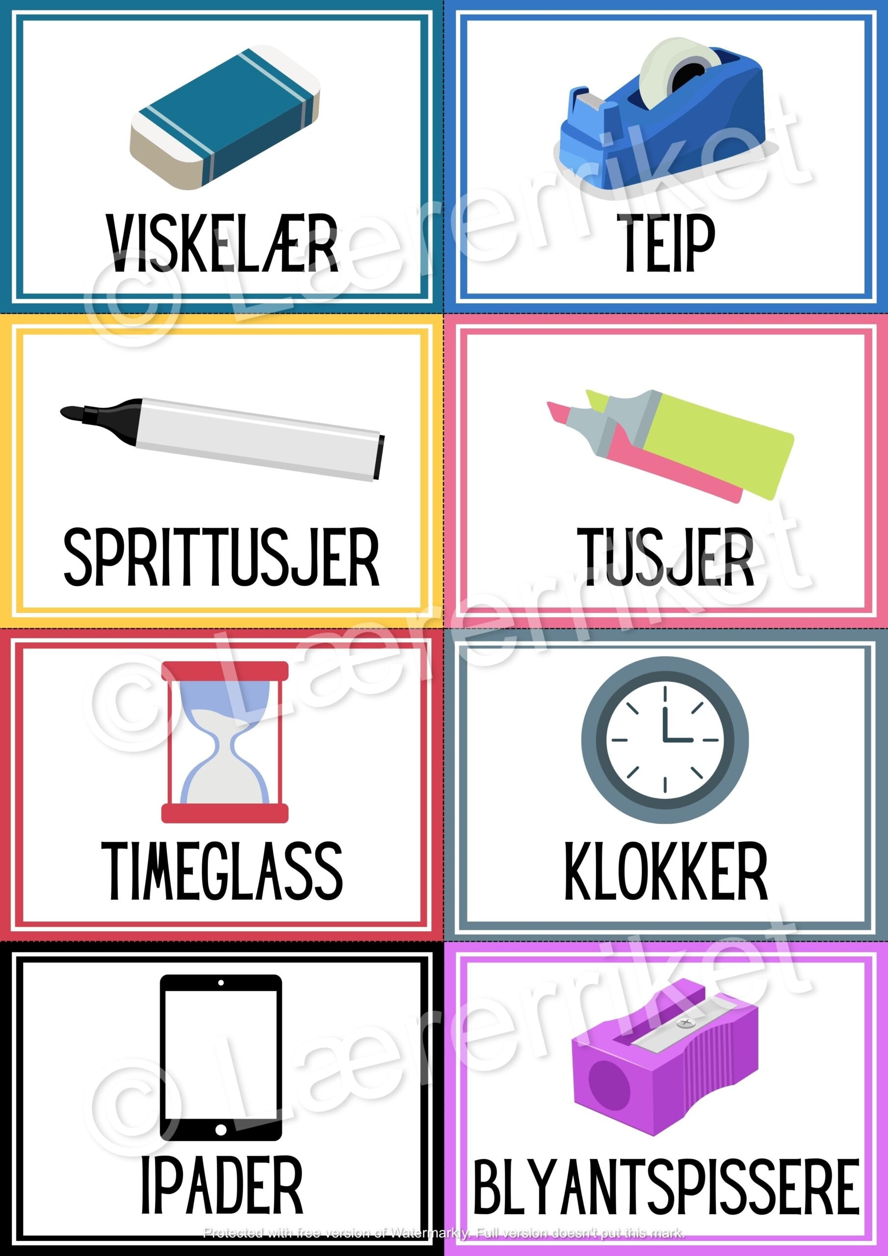 Klasseromsetiketter