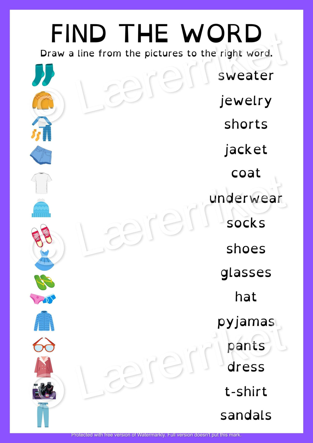 Engelsk oppgavehefte - Clothes