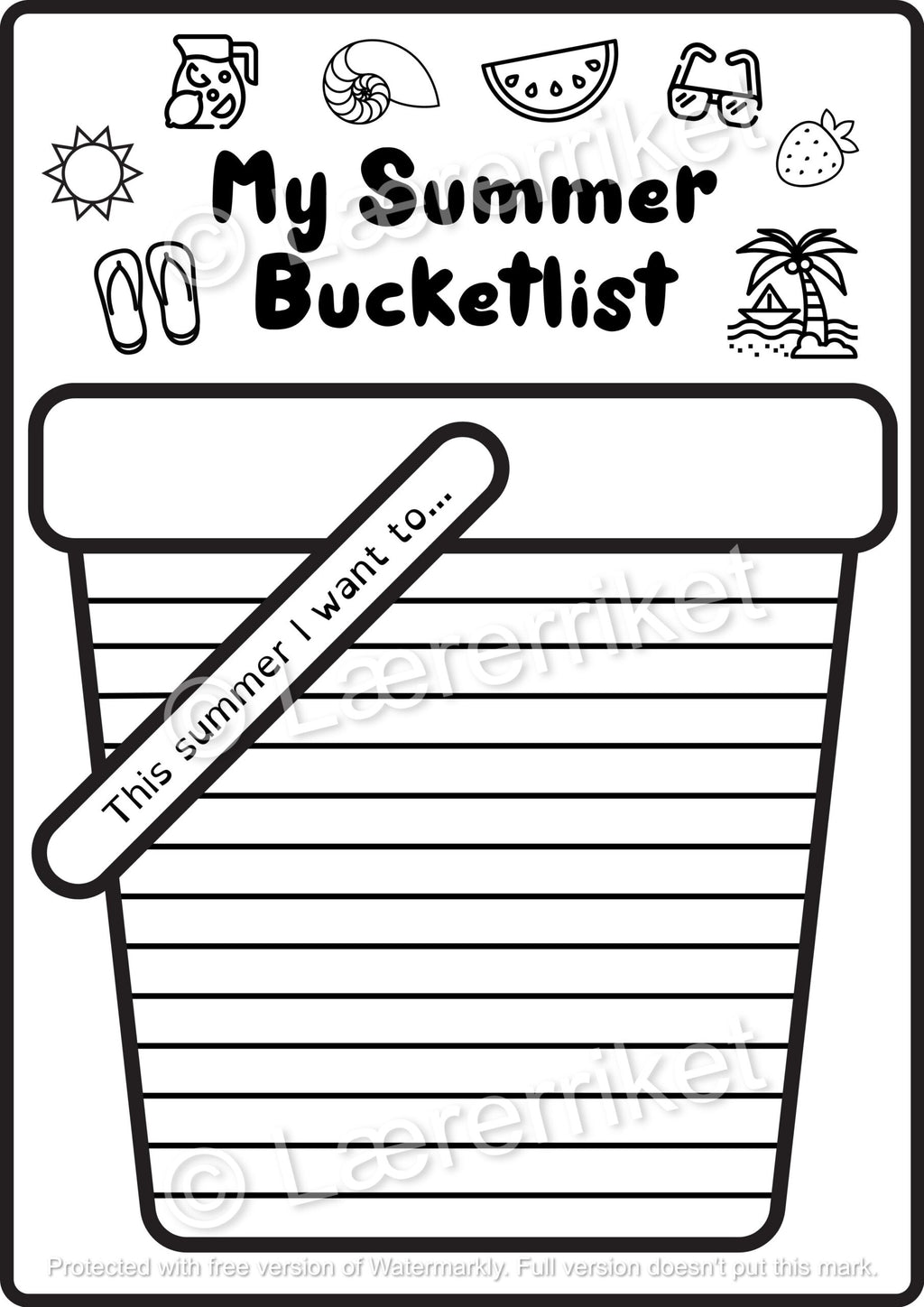 Bucketlist - sommerferie