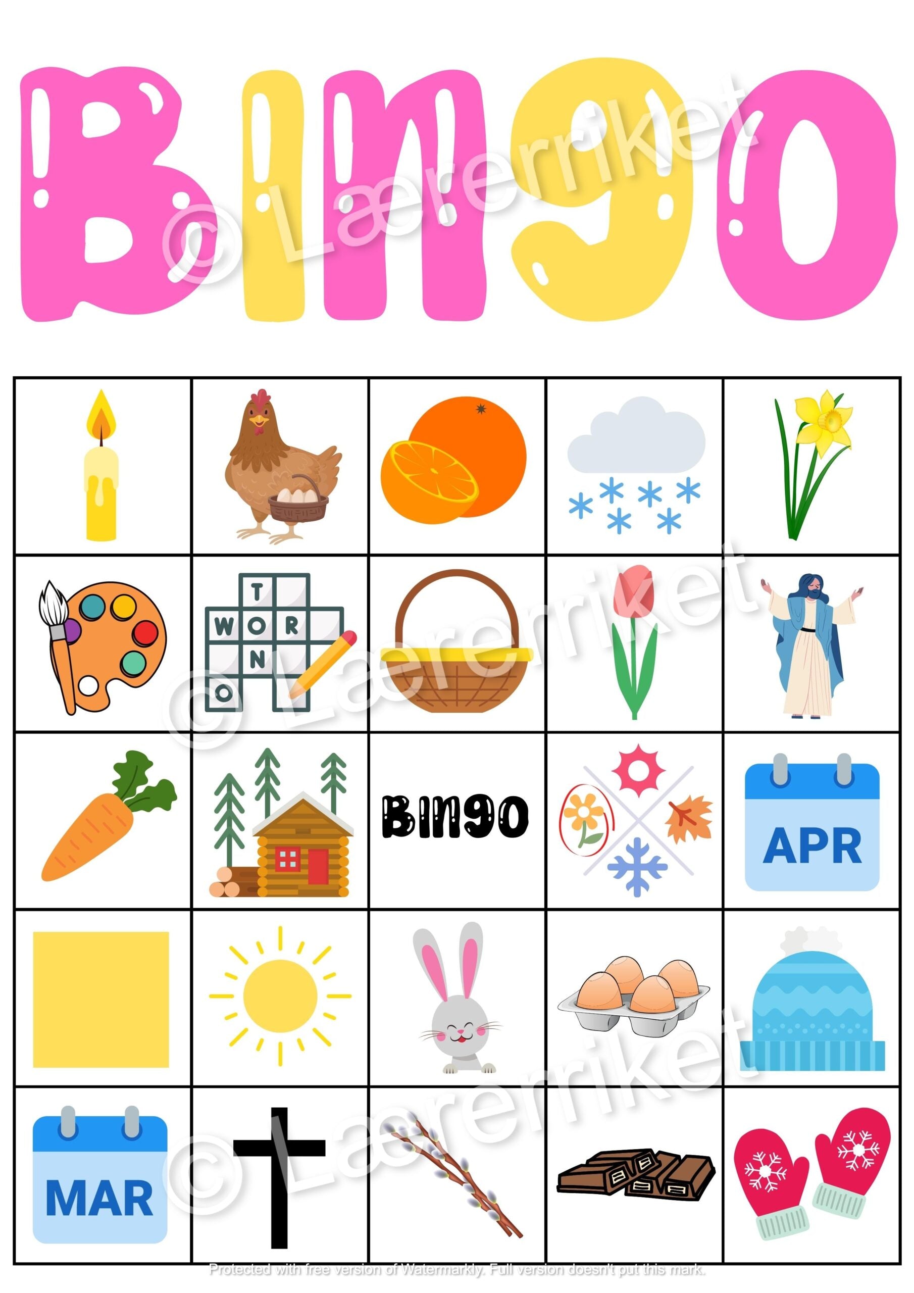 Påske-bingo