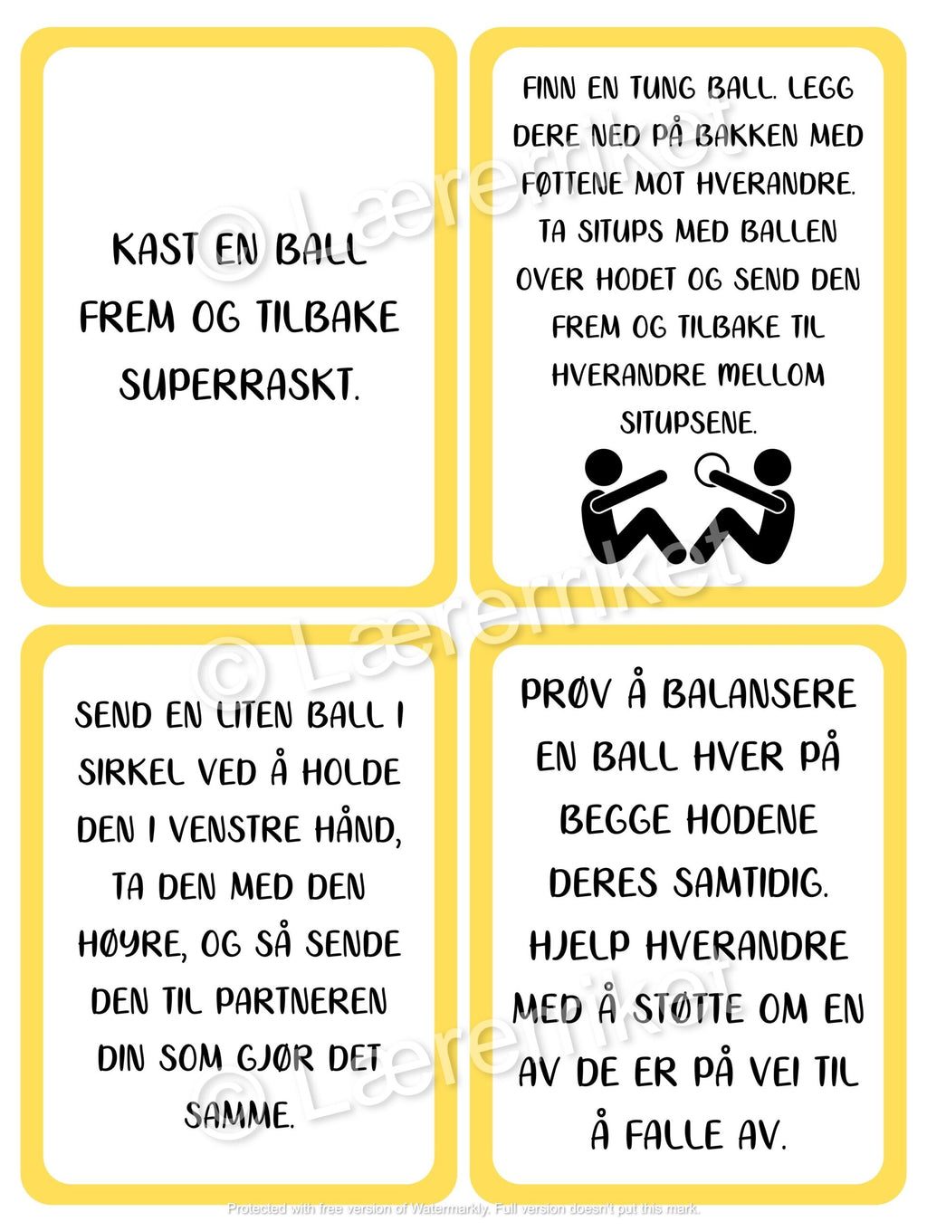 Ballaktiviteter - samarbeidsoppgaver