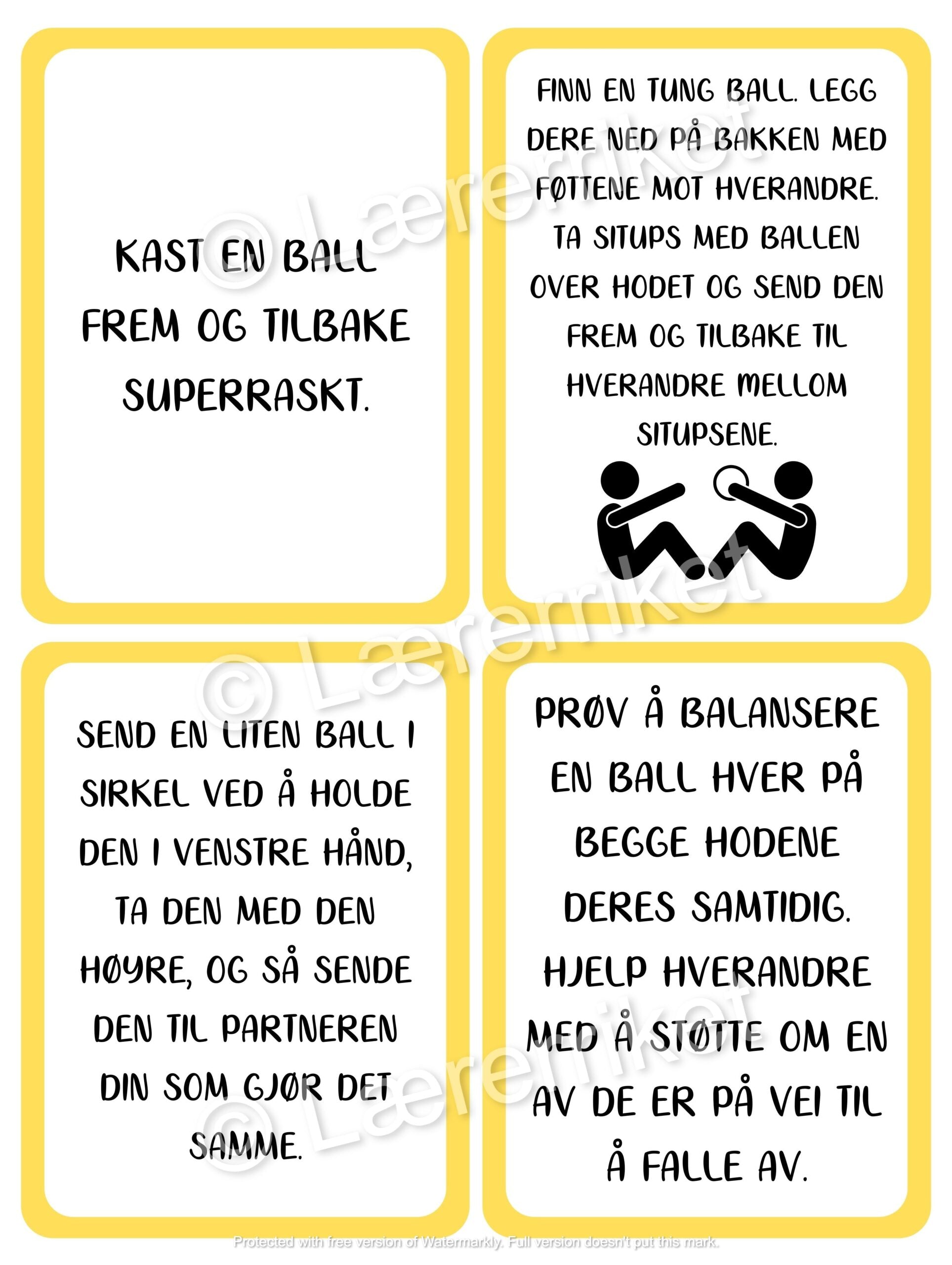 Ballaktiviteter - samarbeidsoppgaver